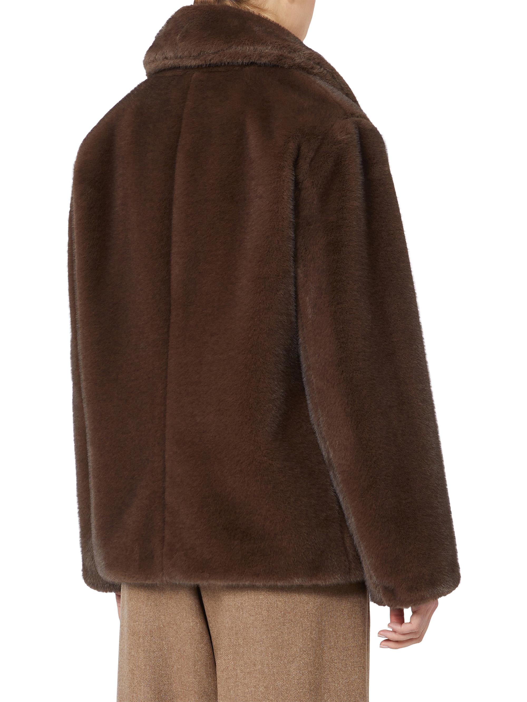 Max Mara Double Breasted Jacket with a Fluffy Texture | Saks Fifth