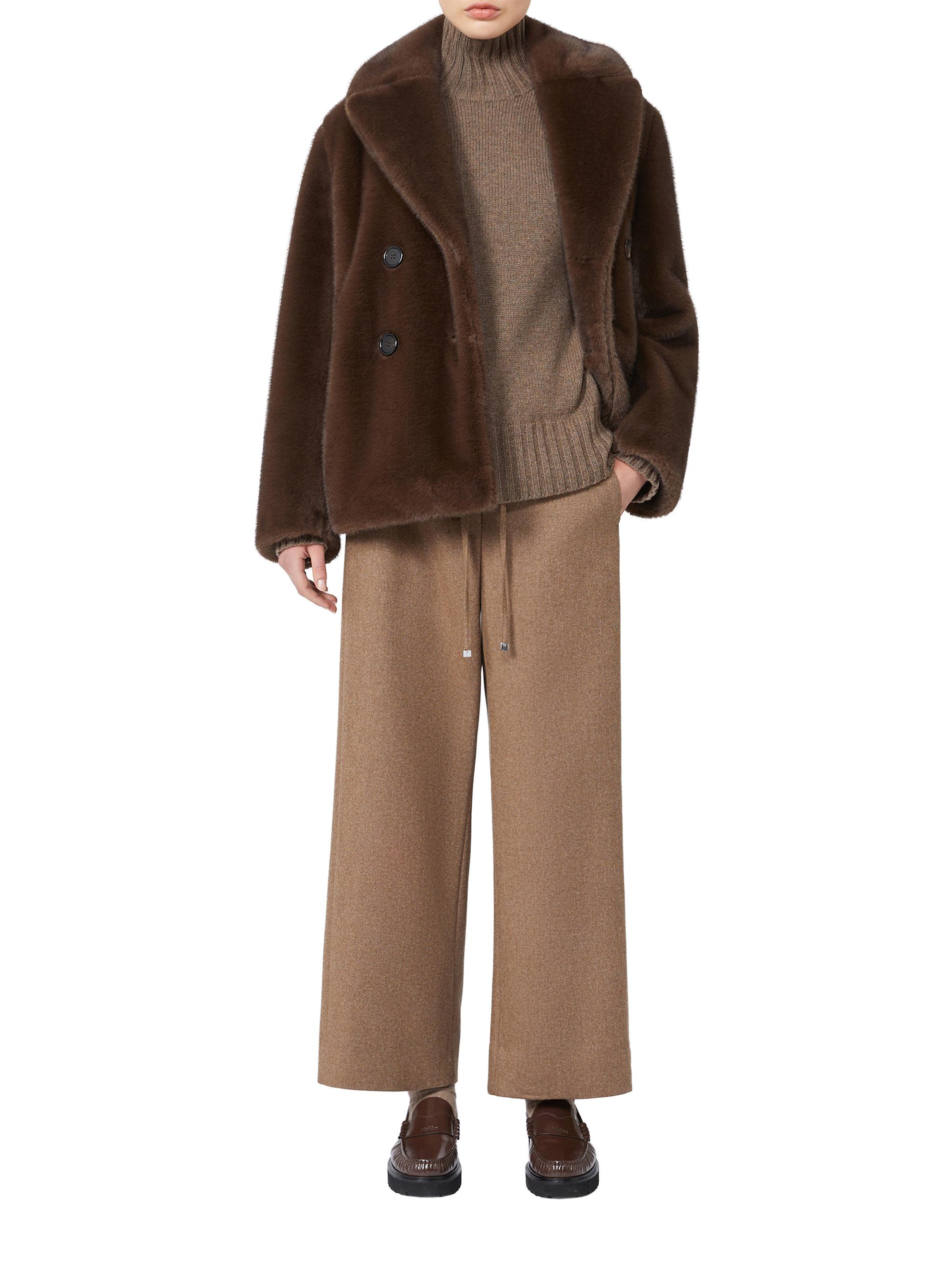 Max Mara Double Breasted Jacket with a Fluffy Texture | Saks Fifth