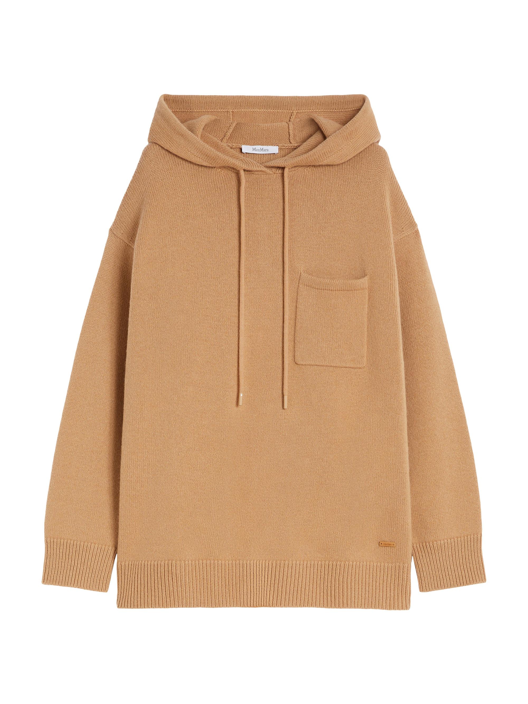Max Mara Women's Wool and Cashmere Hooded Sweatshirt - Camel