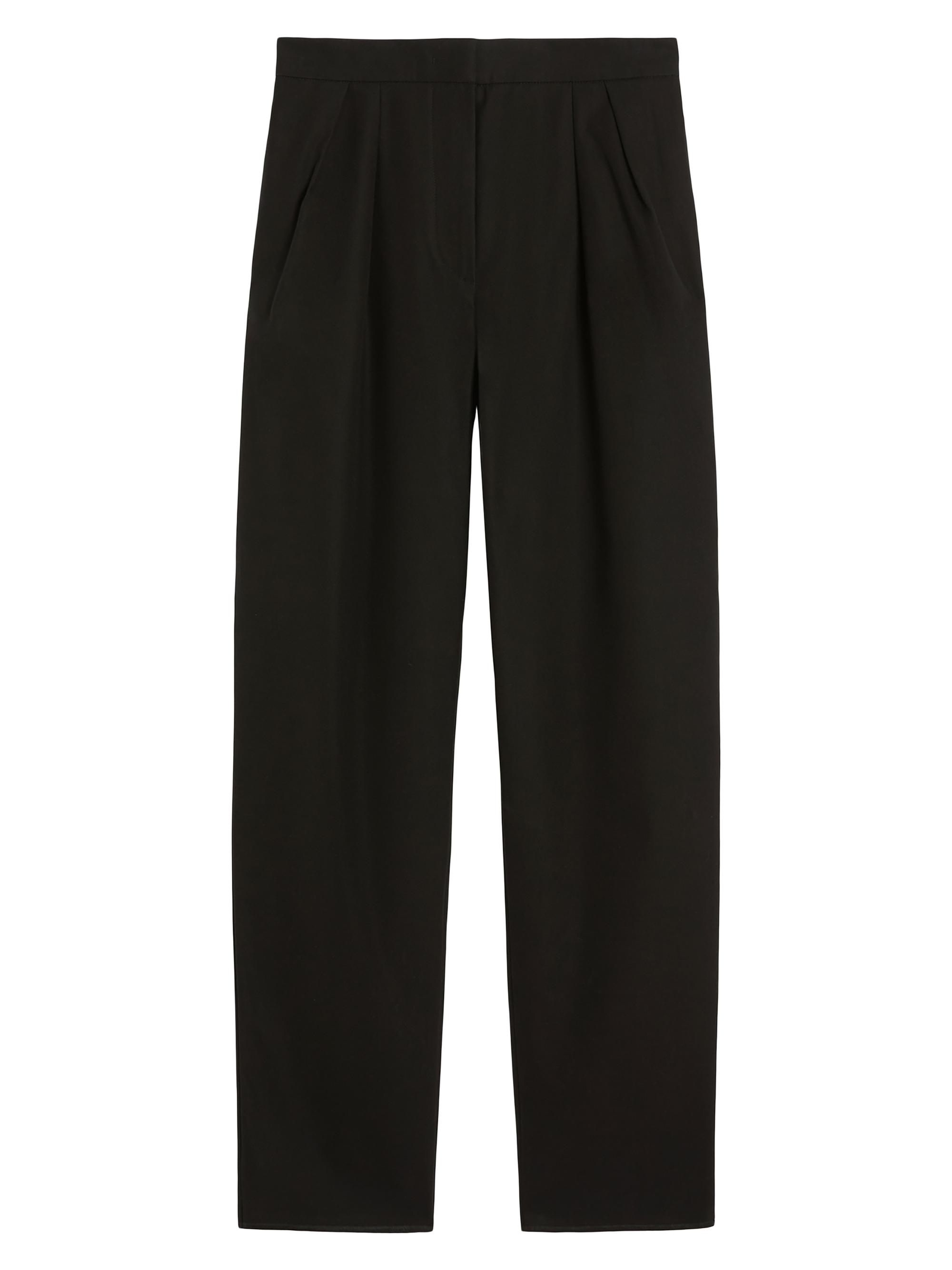 Max Mara Women's Cotton Carrot Fit Trousers - Black