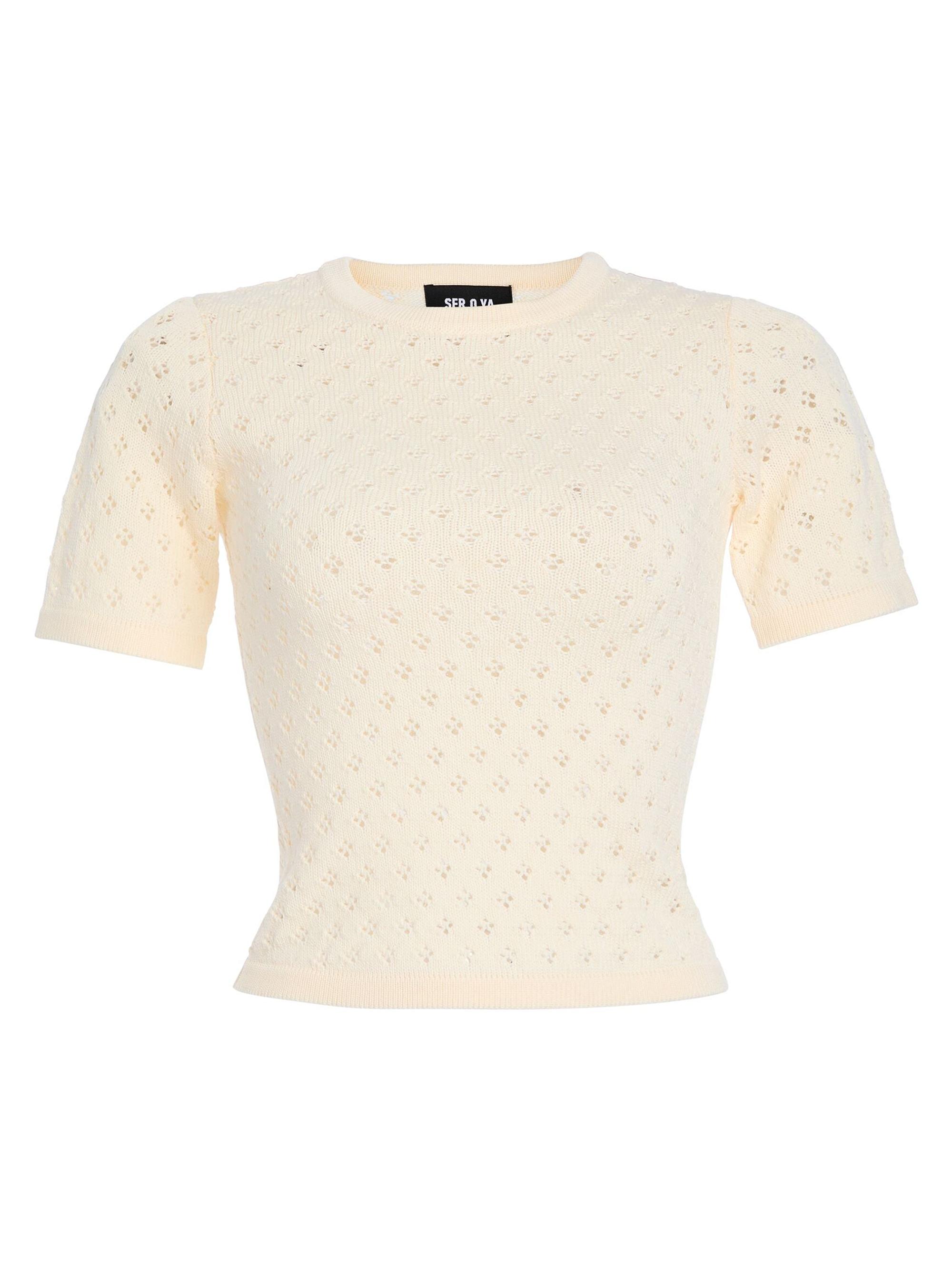 Ser.o.ya Women's Josie Knit Top - Eggshell