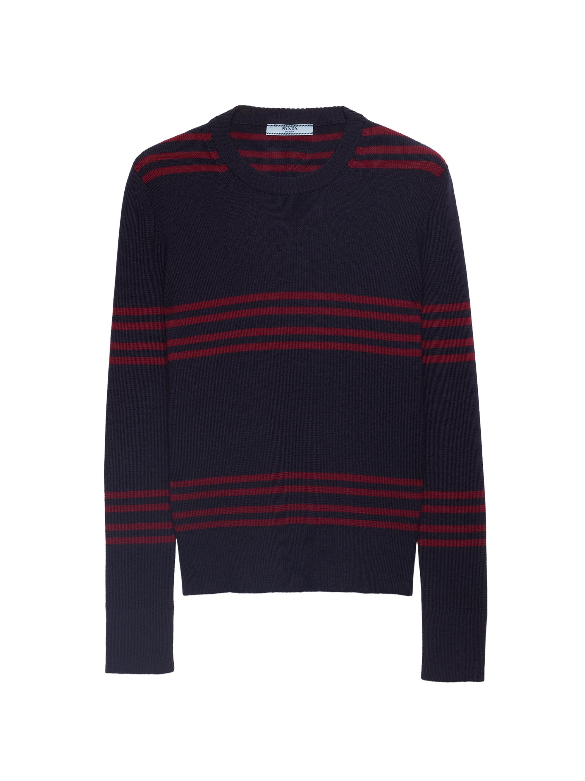 Prada Women's Wool Crewneck Sweater - Blue
