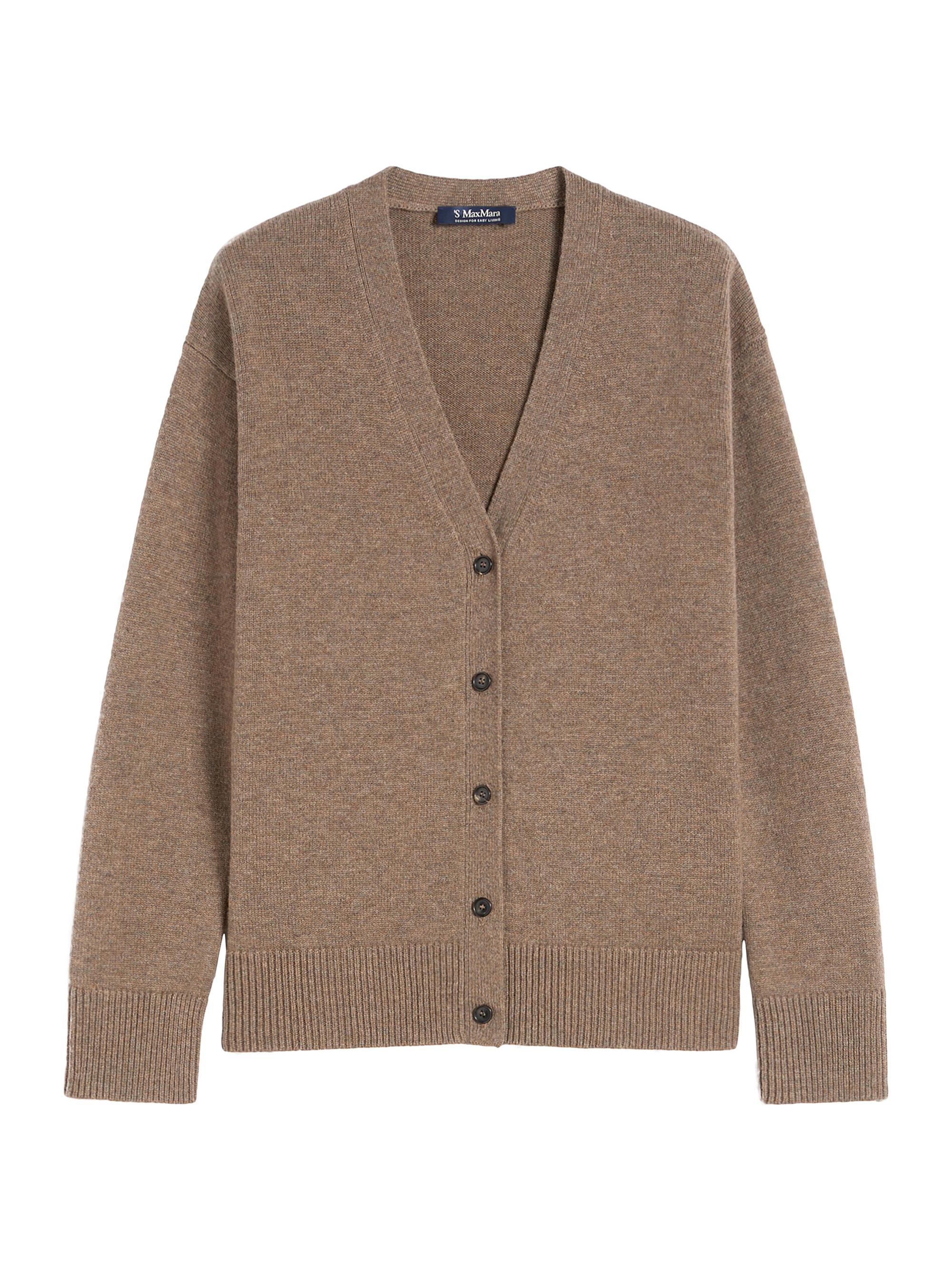 Max Mara Women's Classic Wool and Cashmere Cardigan - Hazelnut Brown