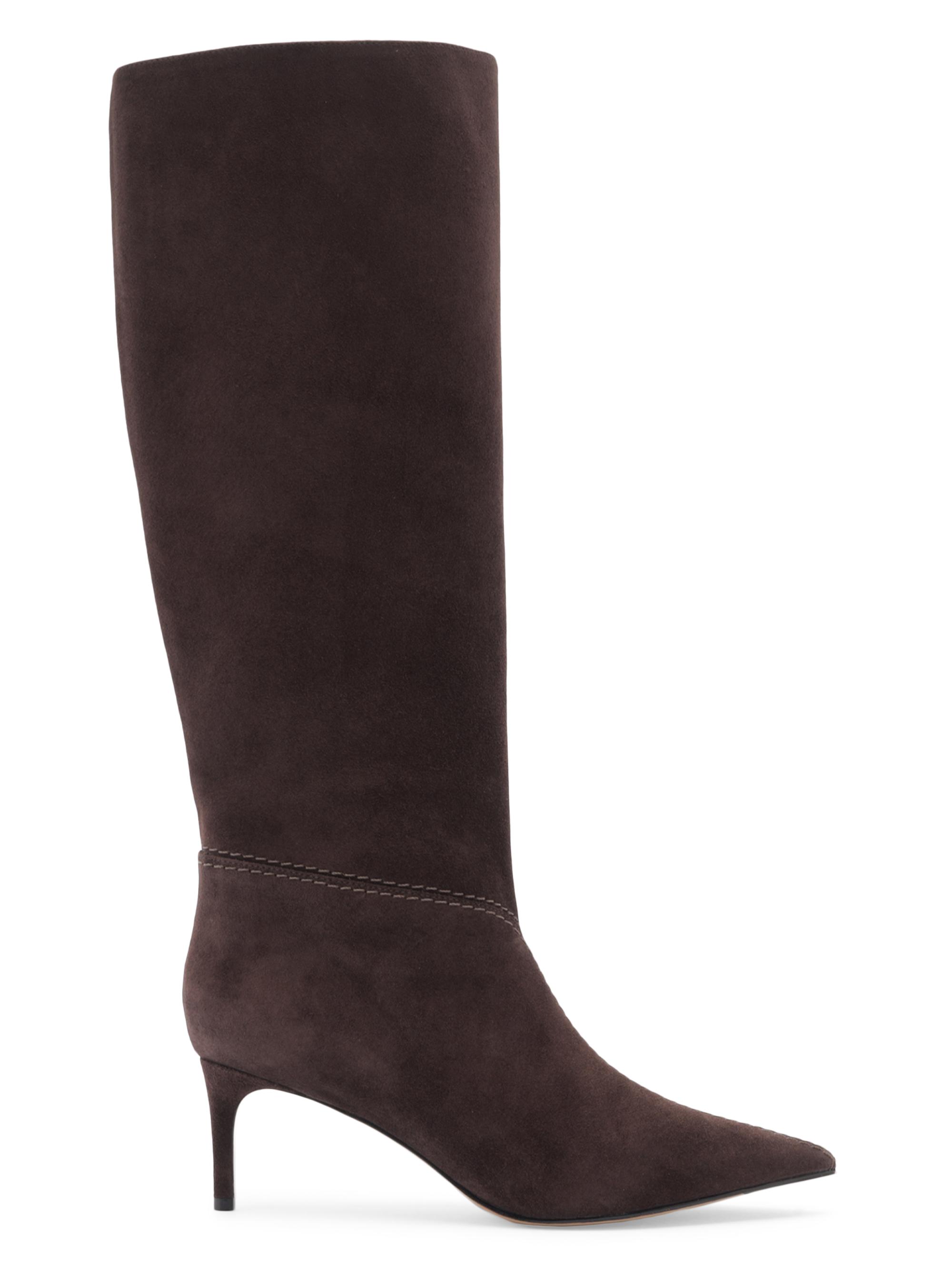 Alexandre Birman Women's Malva 60MM Suede Knee-High Boots - Dark Brown