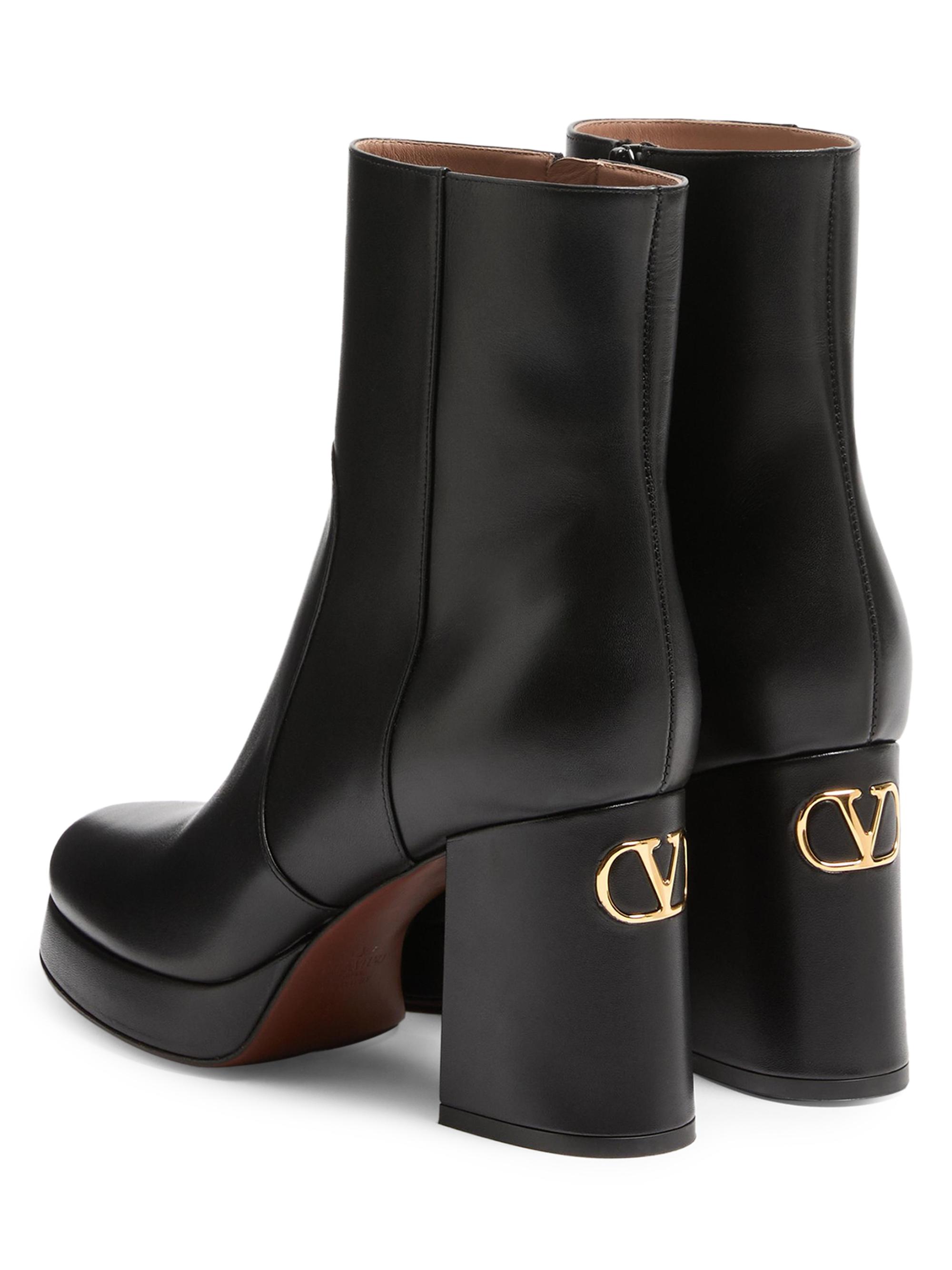 Valentino Garavani Fawcette 90MM Platform Ankle Boots in