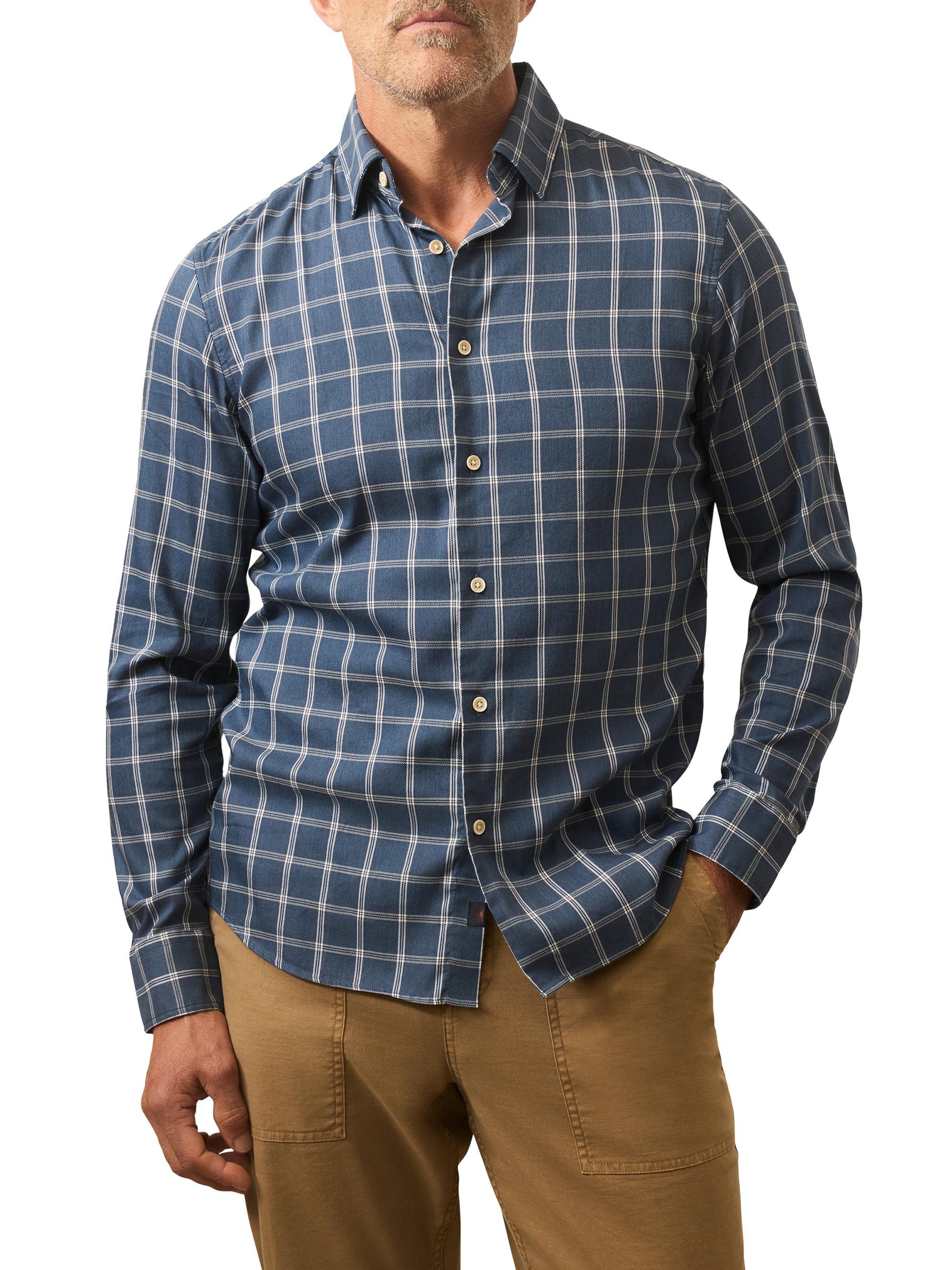 Faherty Brand Men's Movement Monterrey Shirt - Midnight Cloud Plaid