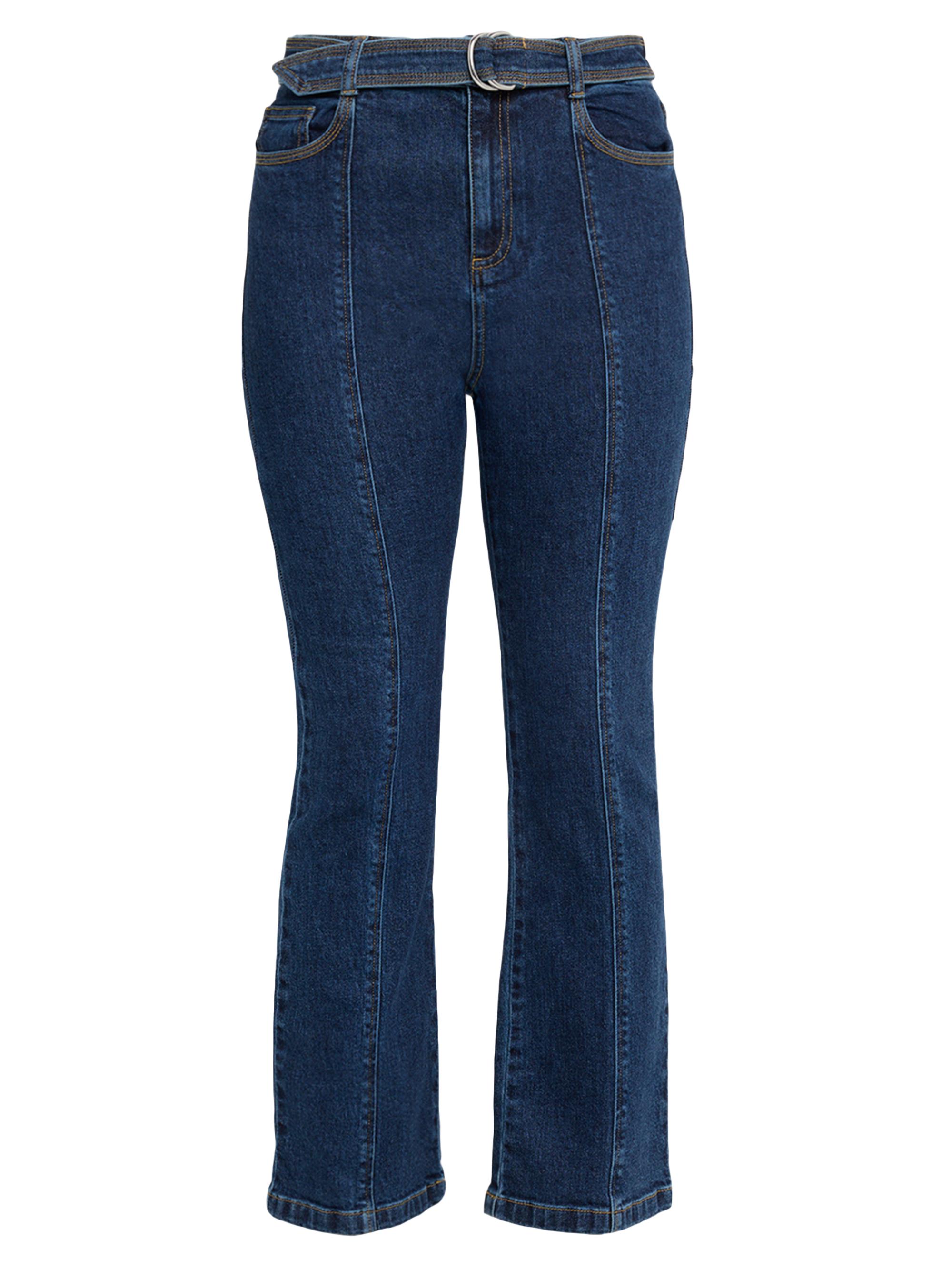 CINQ A SEPT Women's Madi Belted Flare Jeans - Alone At Last