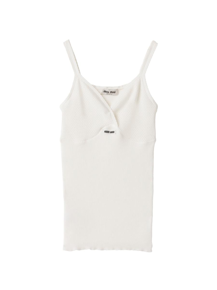 Miu Miu Cotton Knit Top | Saks Fifth Avenue