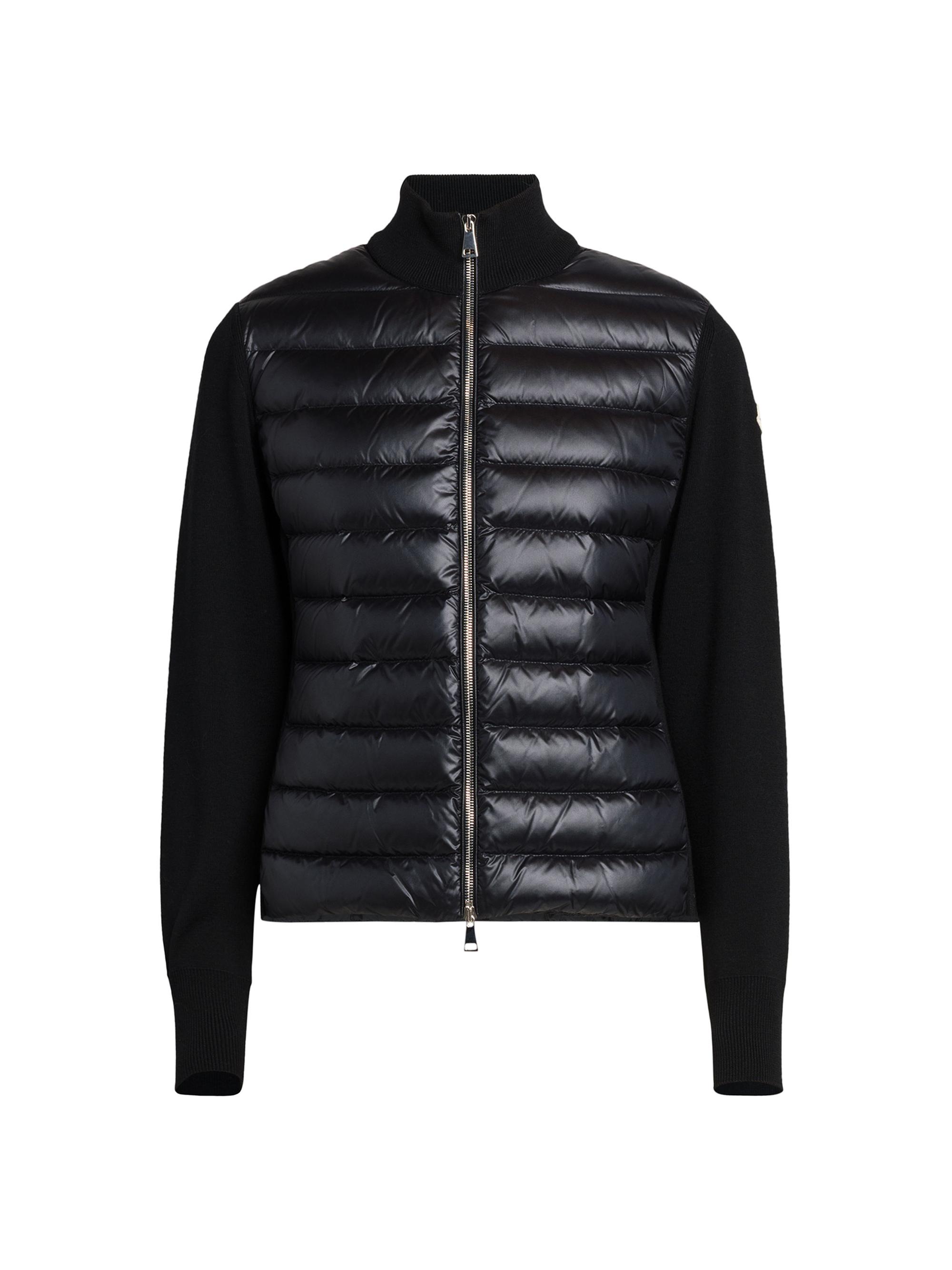 Moncler Padded Down Knit Wool Cardigan | Saks Fifth Avenue