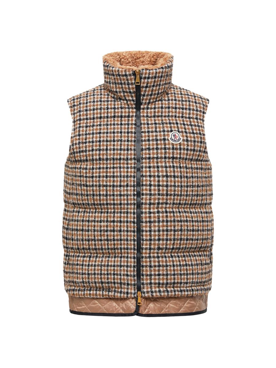 Moncler Women's Touvet Puffer Vest In Wool Blend In Multi