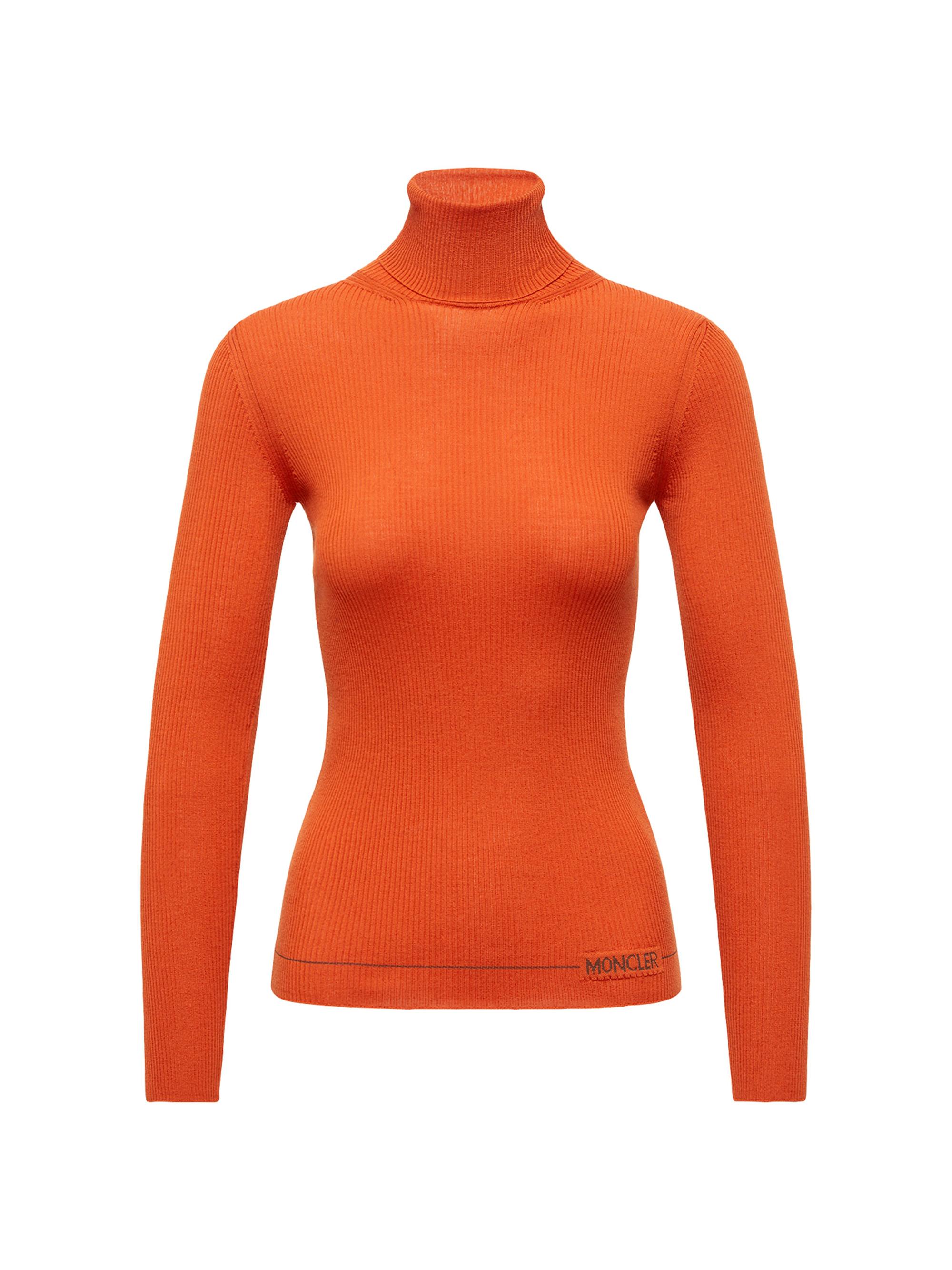 Moncler Women's Turtleneck Sweater in Wool - Orange