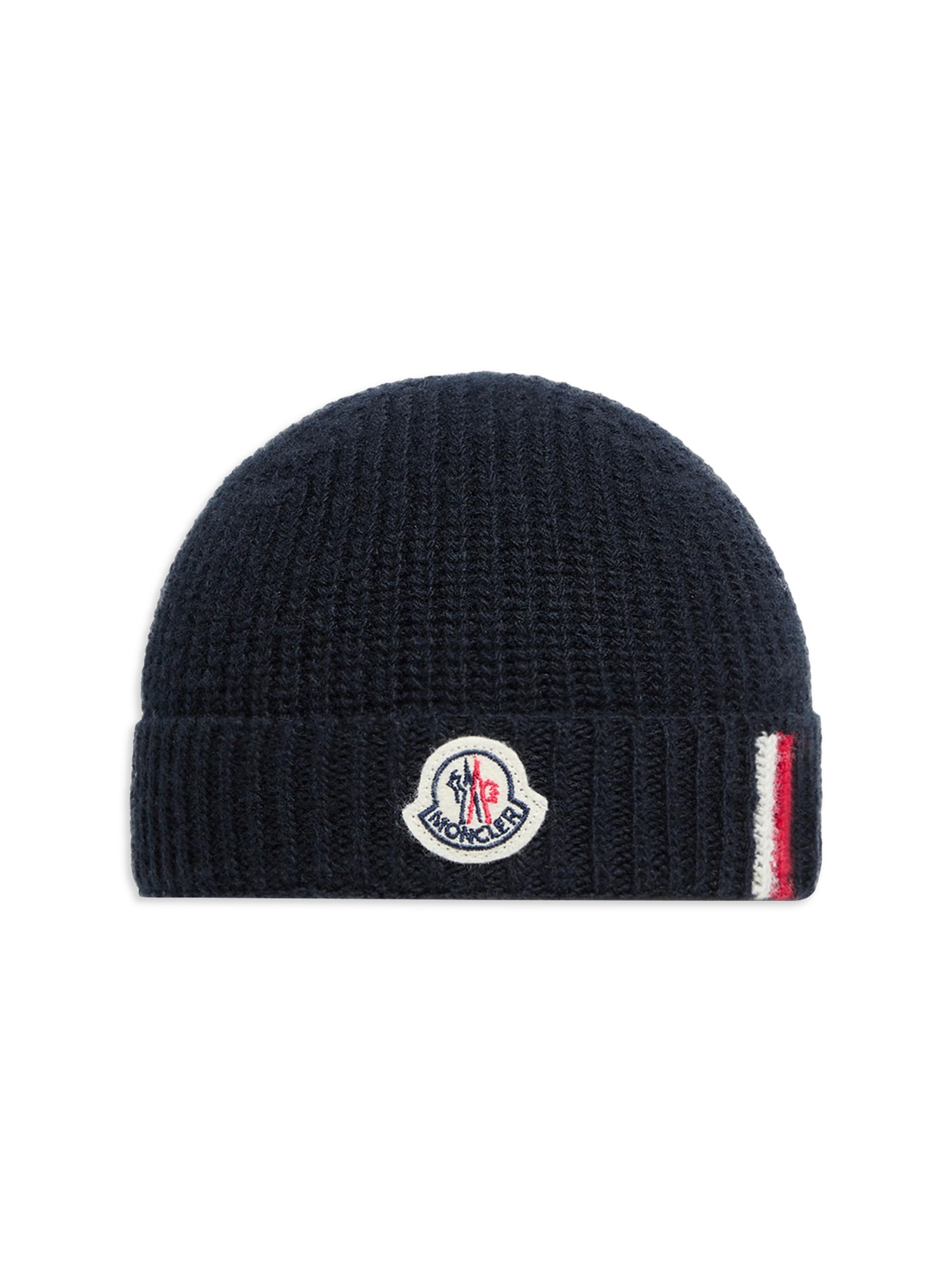 Moncler Baby Boy's & Little Boy's Beanie Hat in Wool - Navy Blue