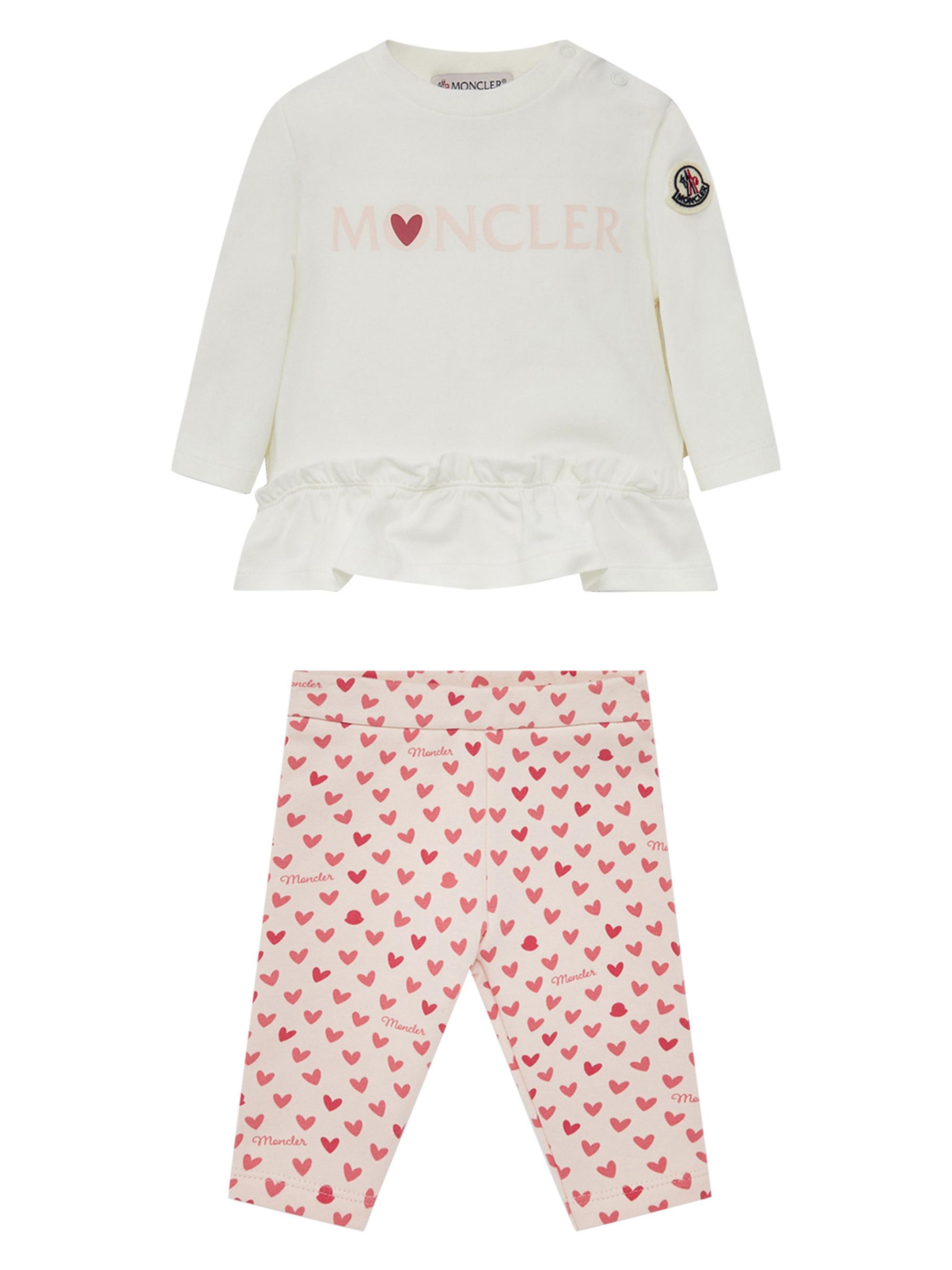Moncler Baby Girl's & Little Girl's Set in Cotton - White Pink 6 Months