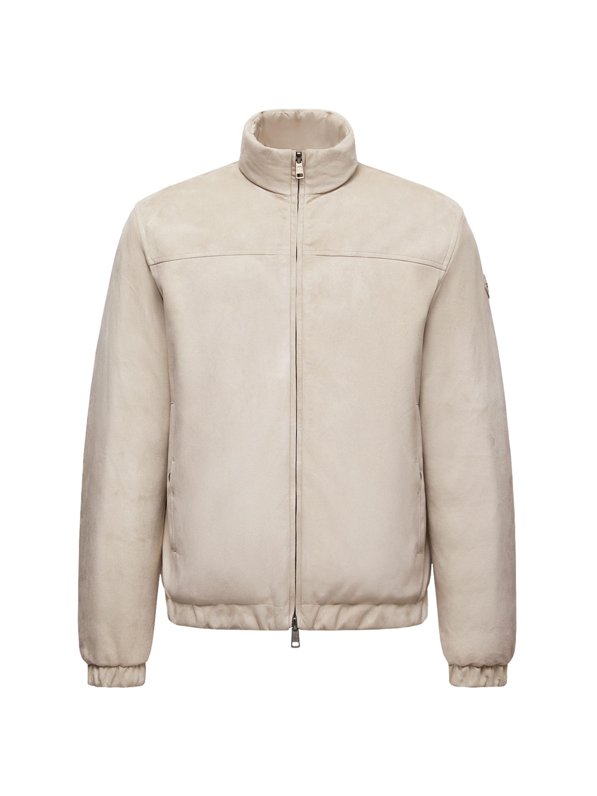 Moncler Men's Cernay Reversible Suede Down Jacket - Beige