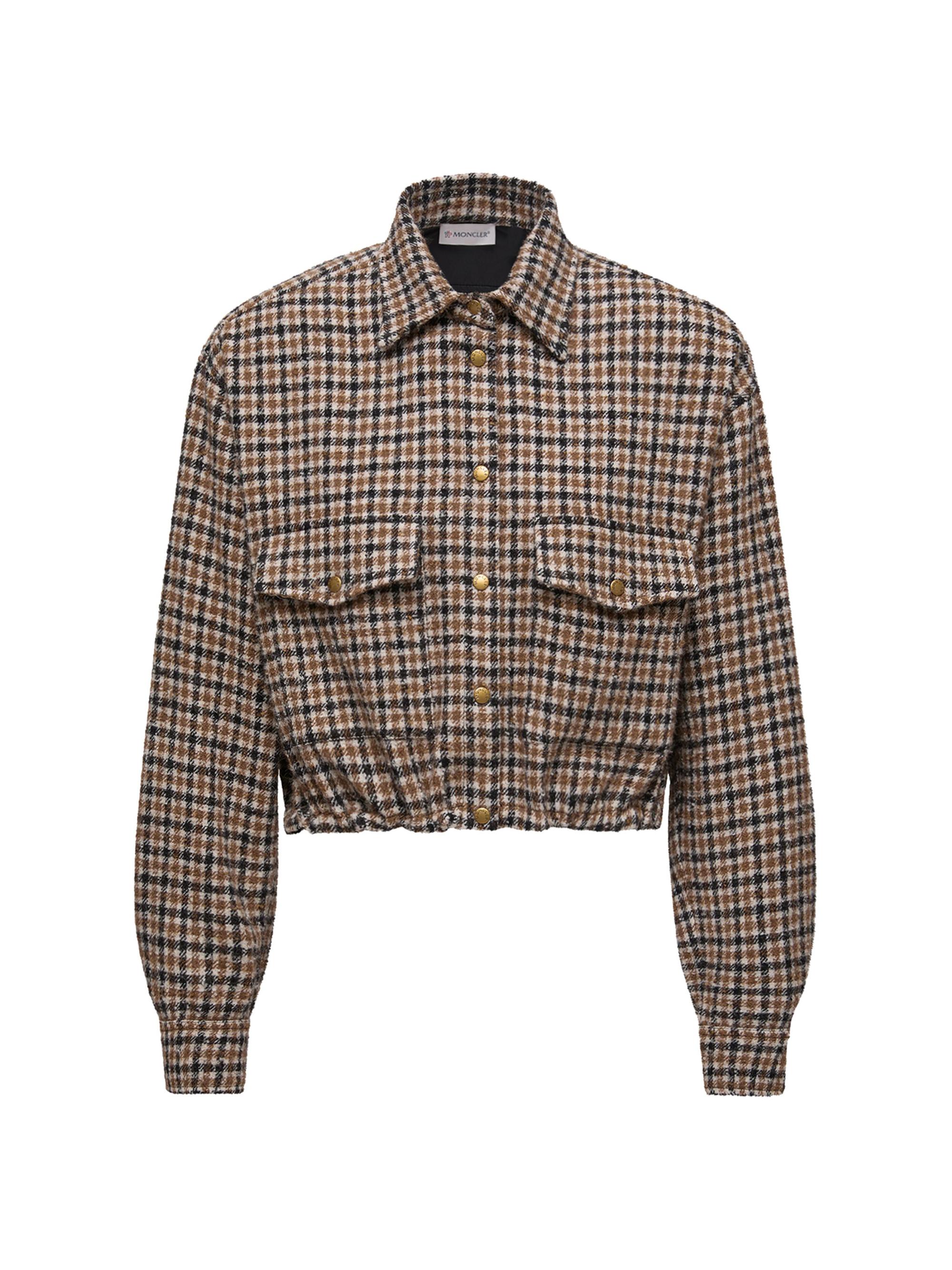 Moncler Women's Shirt in Wool Blend - Brown Black