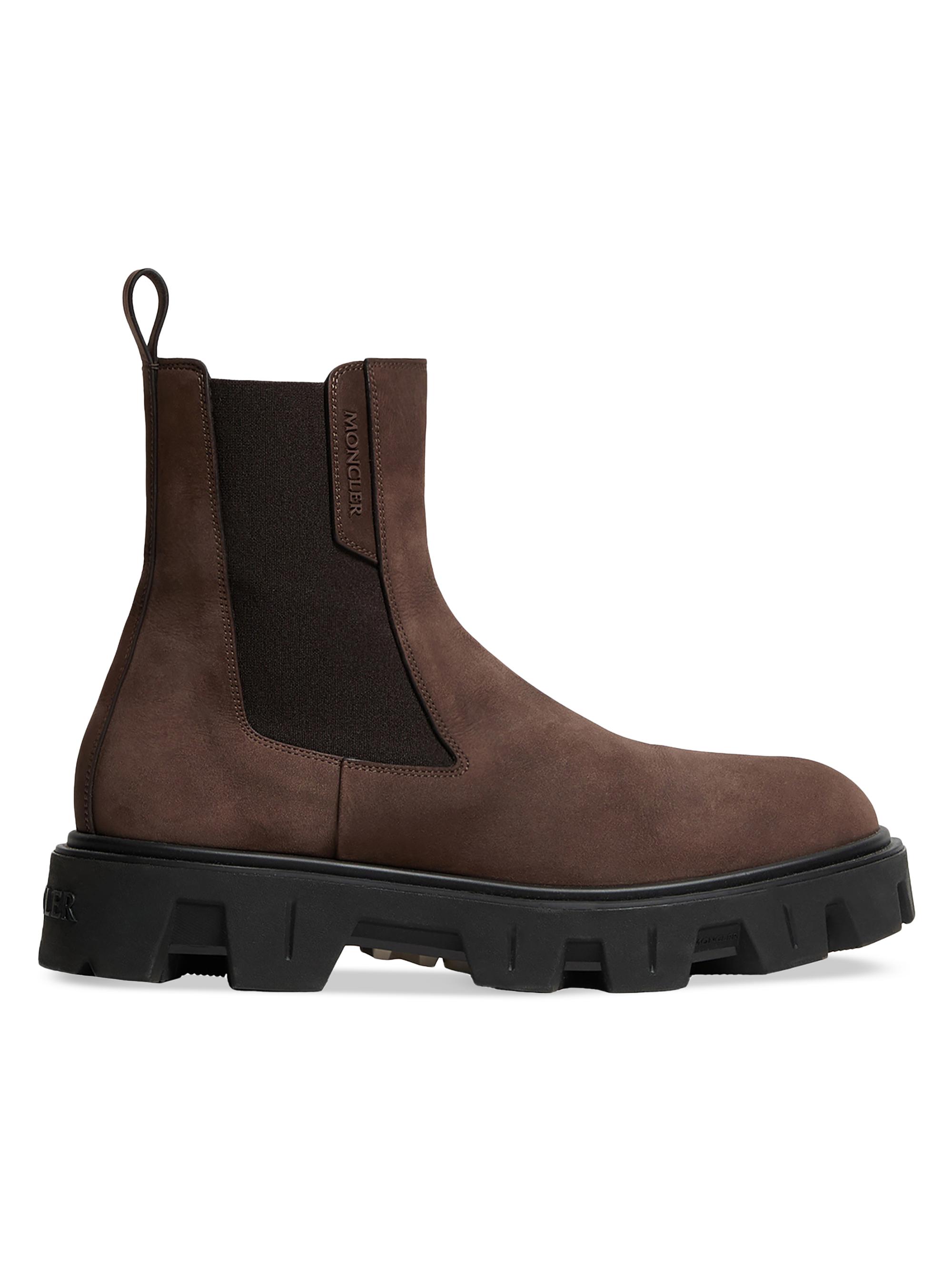 Moncler Men's Peak City Boots in Nubuck - Brown