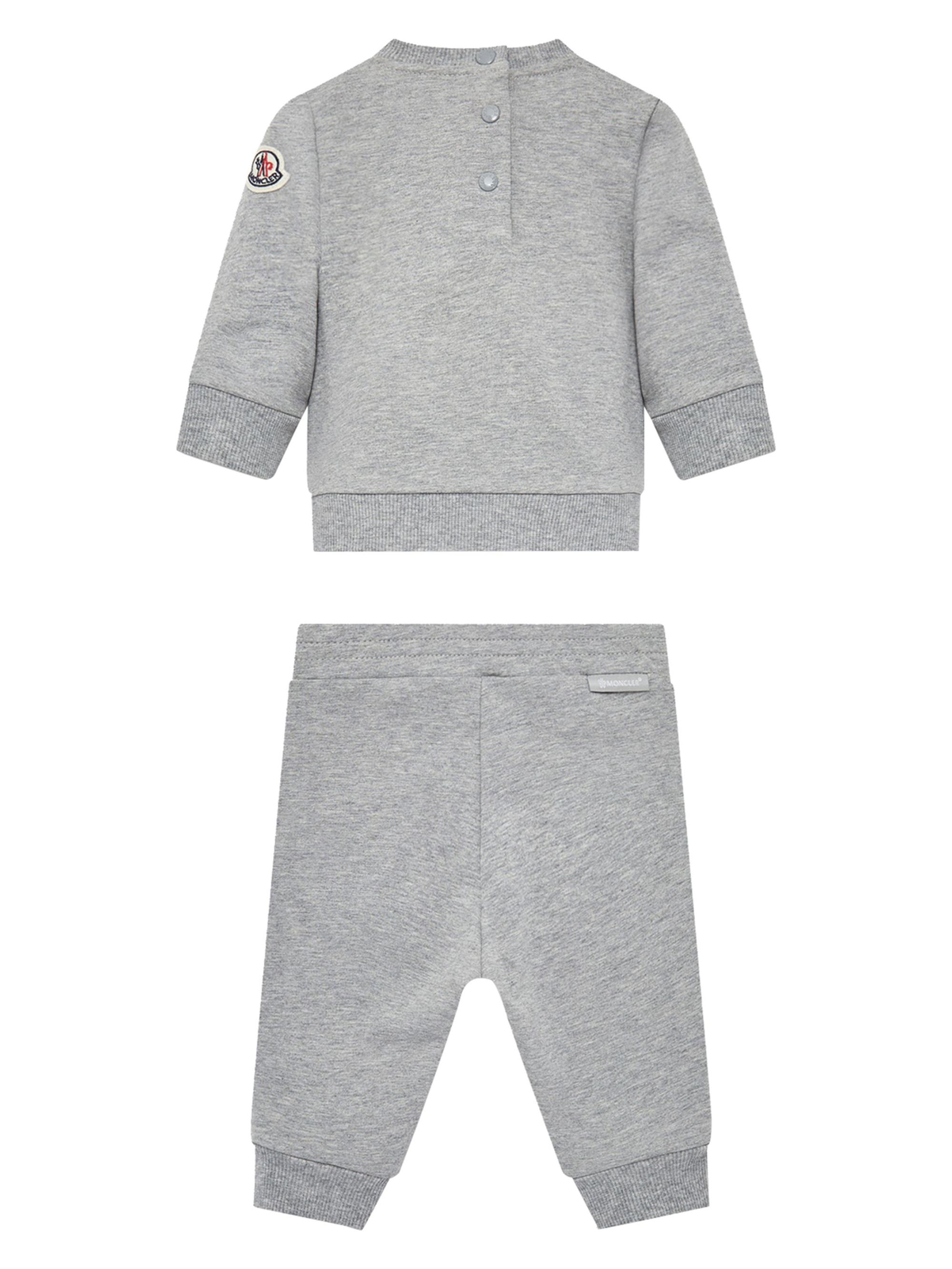 Moncler Baby Boy's & Little Boy's Sweatsuit Set in Cotton - Gray | Thumbnail 2