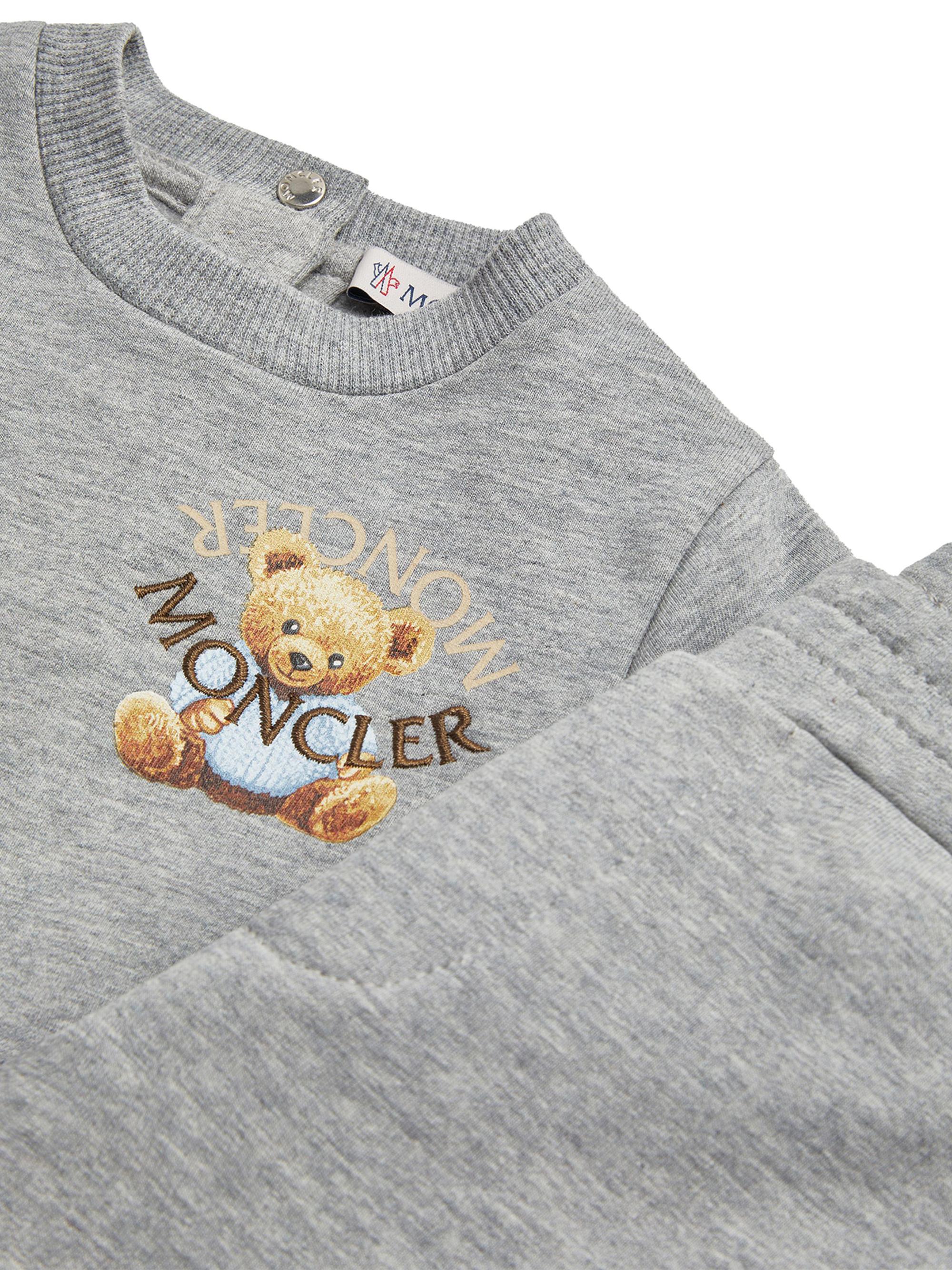 Moncler Baby Boy's & Little Boy's Sweatsuit Set in Cotton - Gray | Thumbnail 3