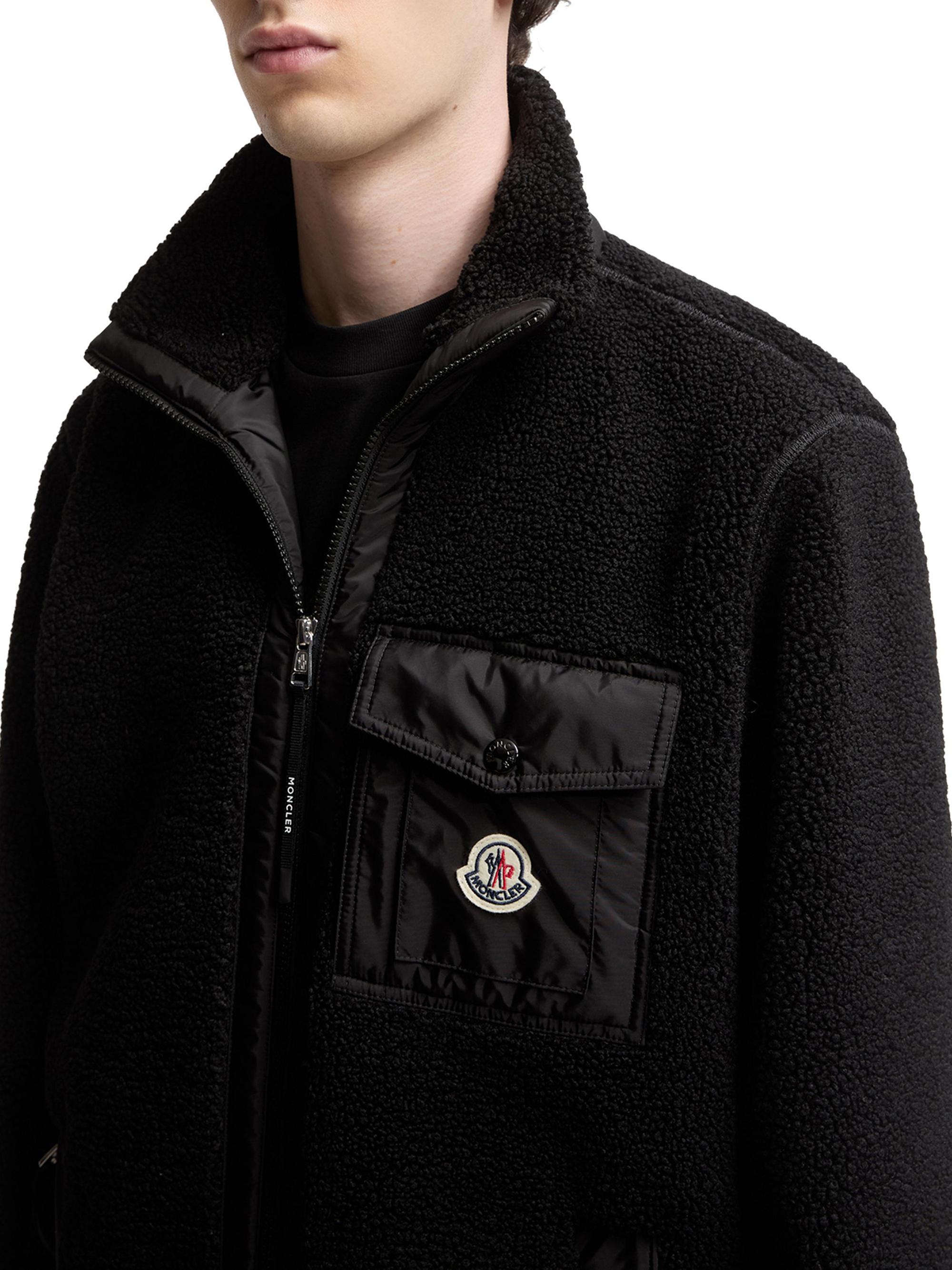 Moncler Zip-Up Sweatshirt in Teddy | Saks Fifth Avenue