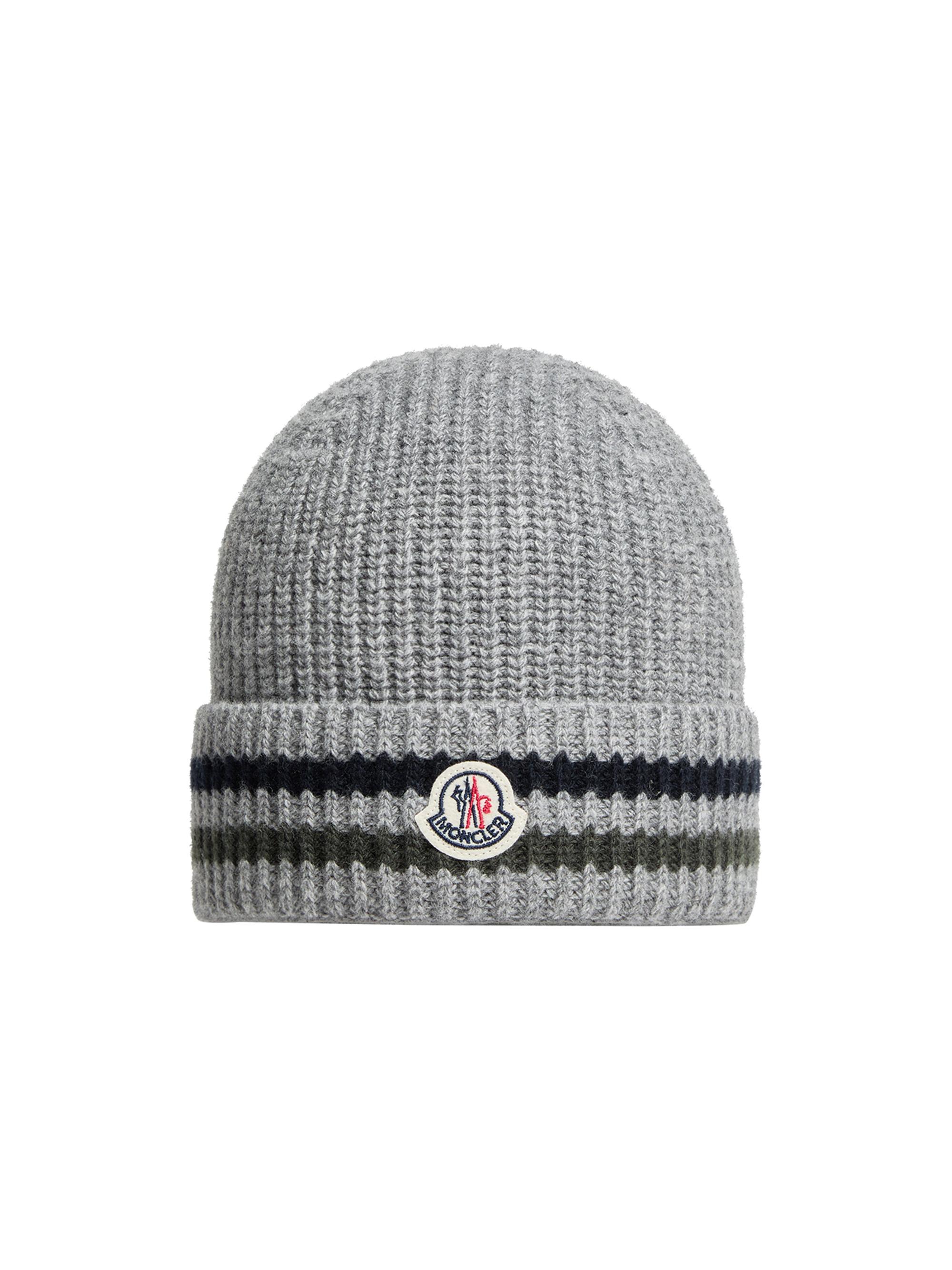 Moncler Little Boy's & Boy's Beanie Hat in Wool - Gray