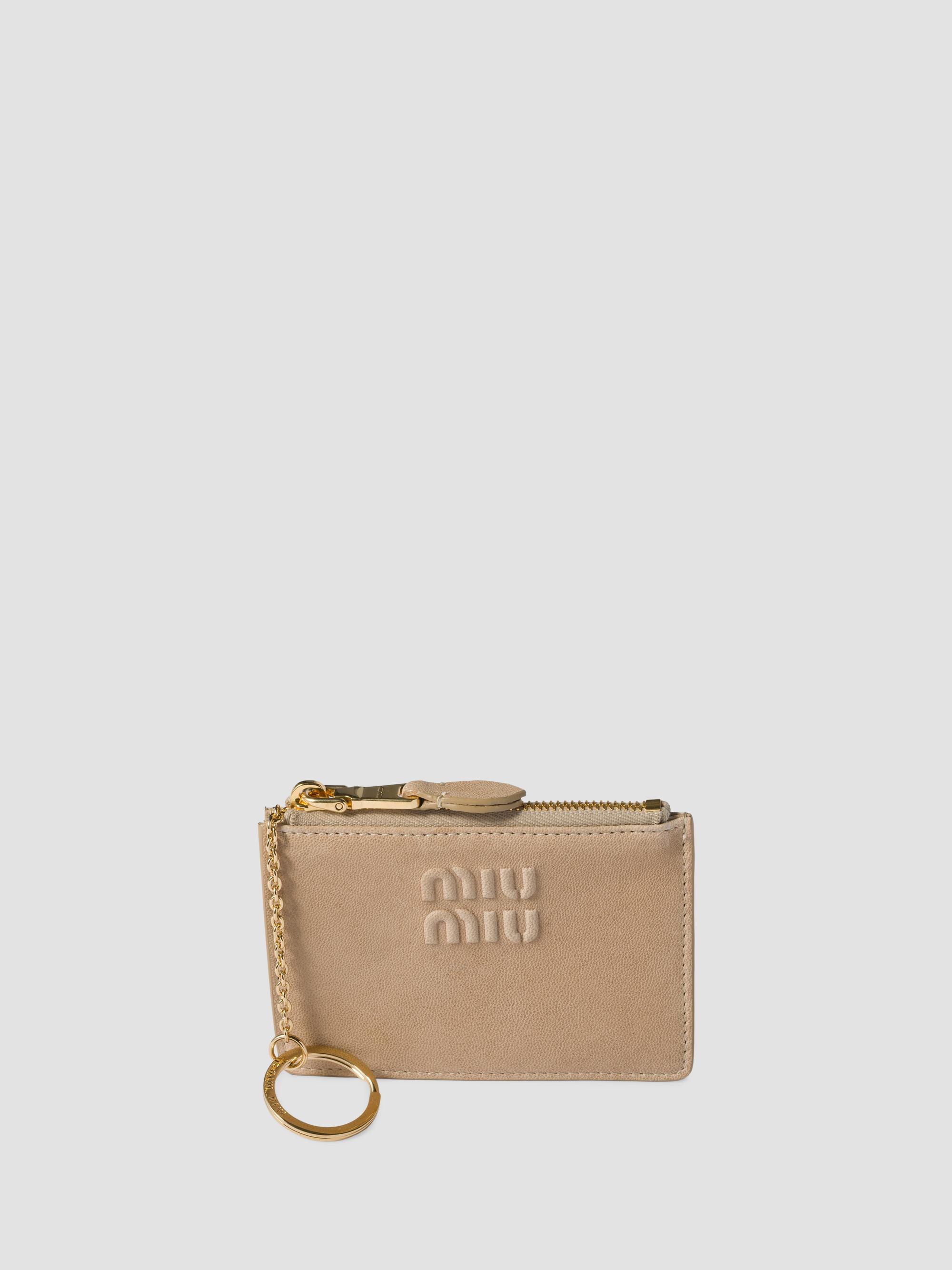 Miu Miu Nappa Leather Card Holder | Saks Fifth Avenue