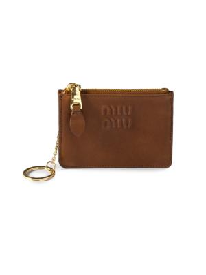 Miu Miu Nappa Leather Card Holder | Saks Fifth Avenue