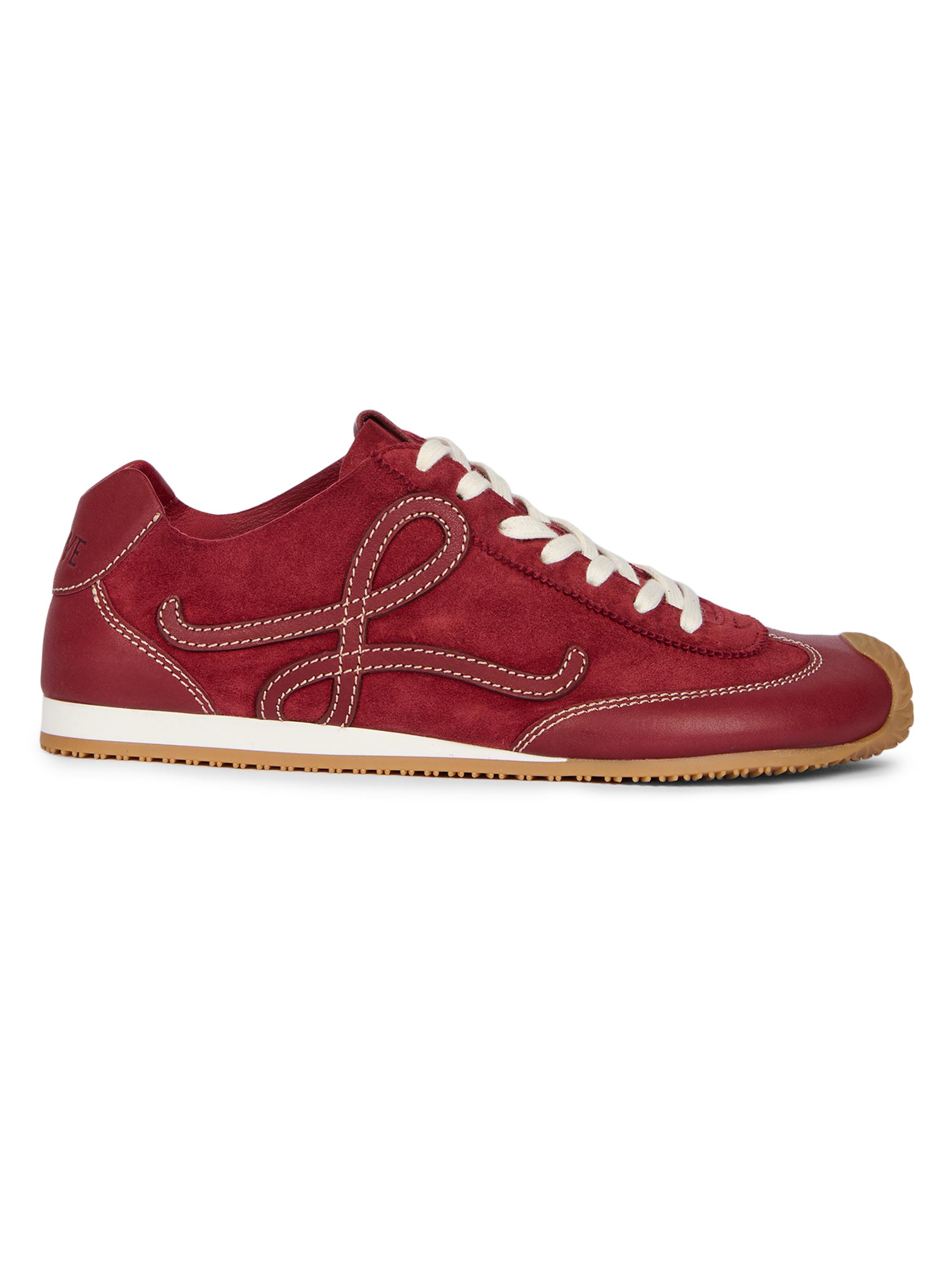 LOEWE Women's Ballet Runner 2.0 Leather Low-Top Sneakers - Burgundy