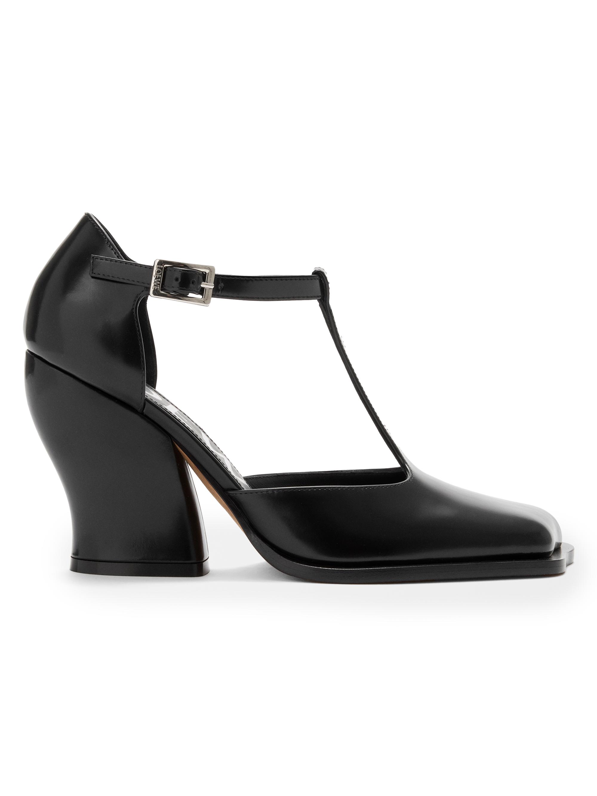 LOEWE Women's Onda 90MM Leather T-Strap Pumps - Black