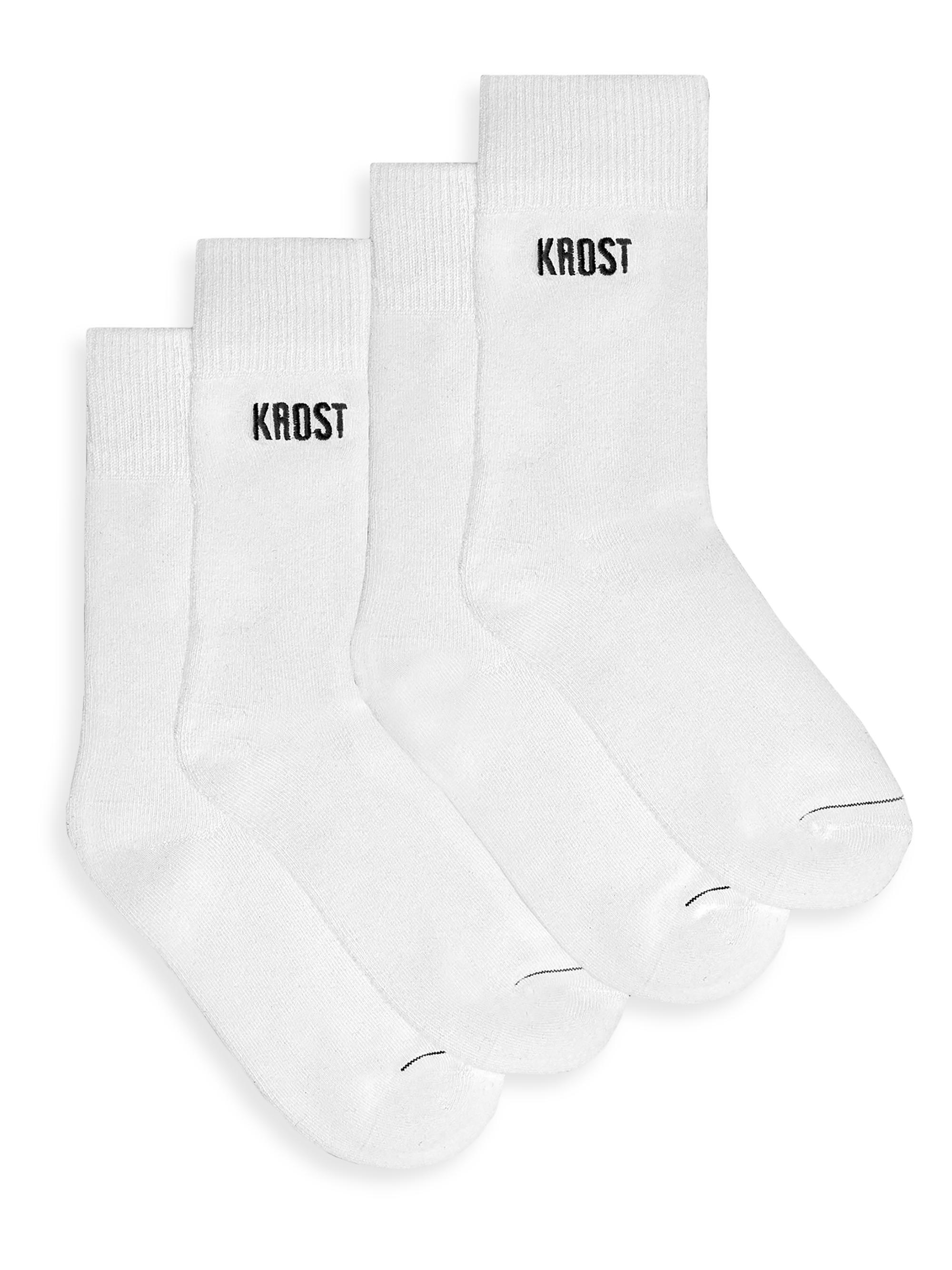 Krost Men's 2-Pack Socks - White