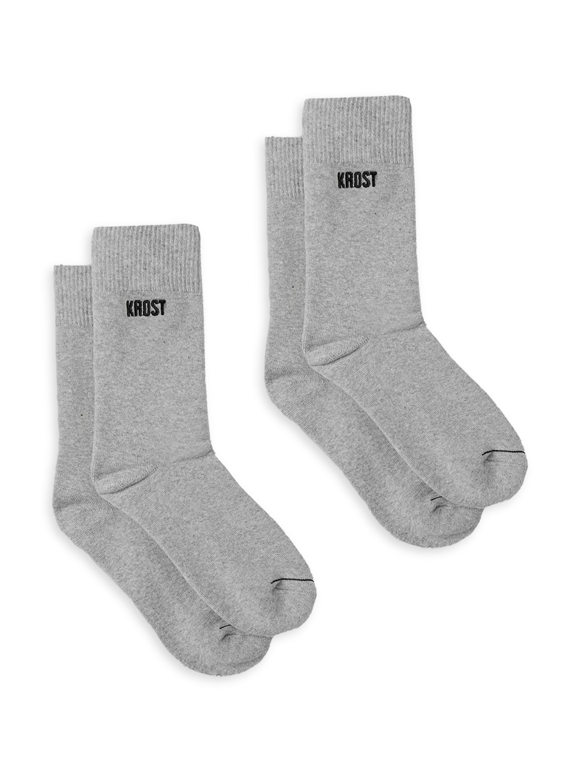 Krost Men's 2-Pack Socks - Heather Gray