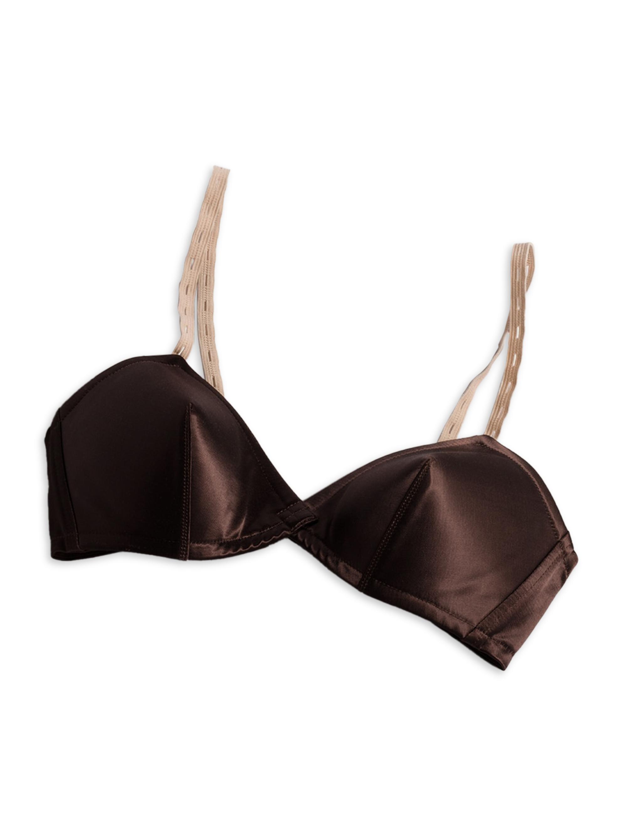 Miu Miu Women's Satin Bra Top - Brown