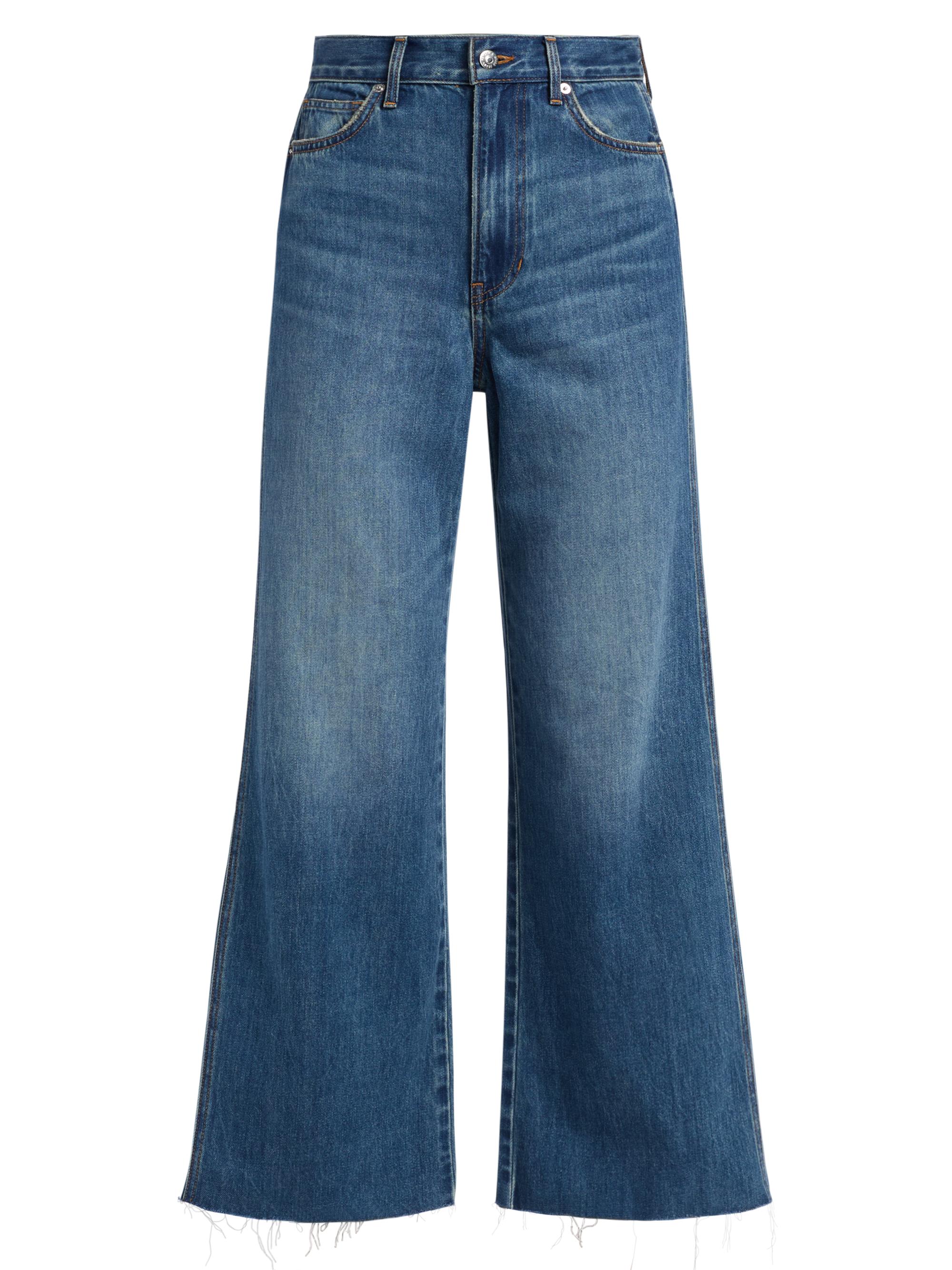 Veronica Beard Women's Taylor High-Rise Wide-Leg Crop Jeans - Rebel Moon