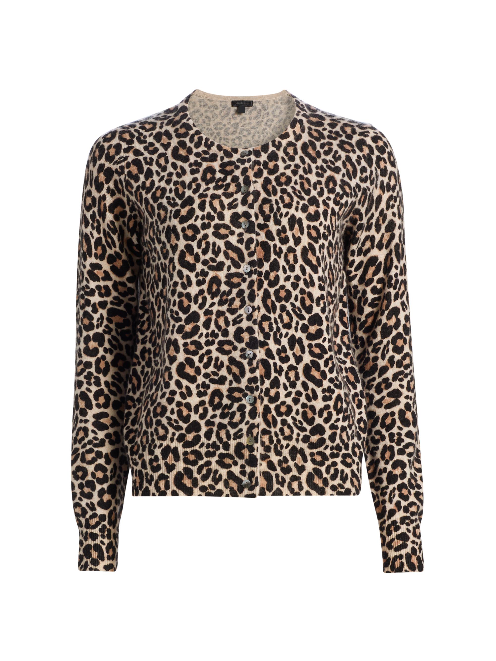 Saks Fifth Avenue Women's Leopard-Print Cashmere Cardigan - Leopard Print