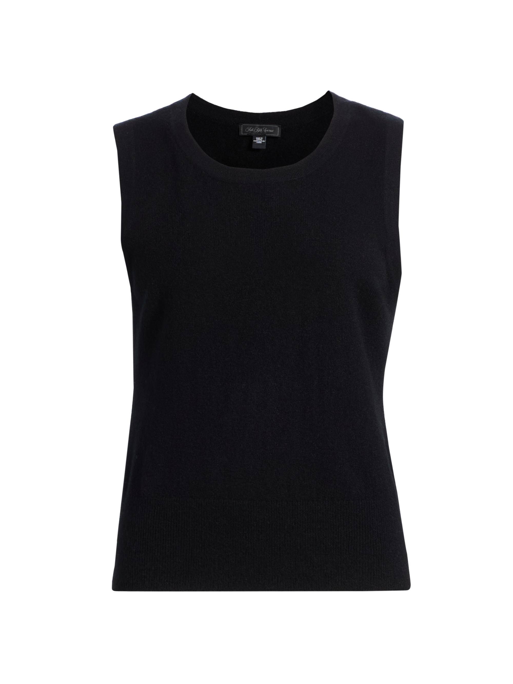 Rib-Knit Cashmere Sleeveless Sweater