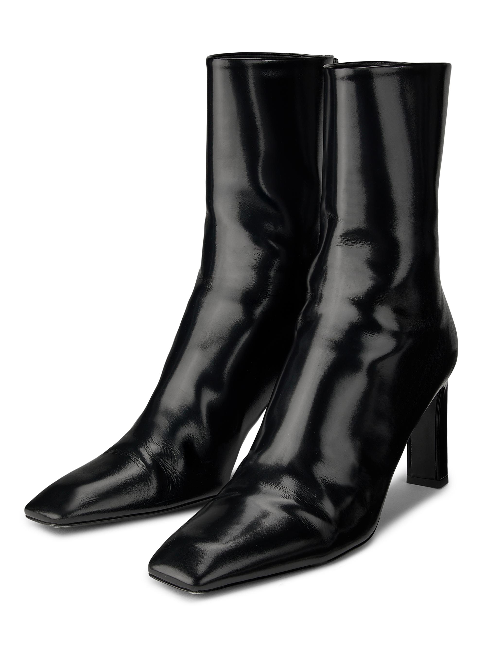 Toteme Glossy 85MM Leather Boots | Saks Fifth Avenue
