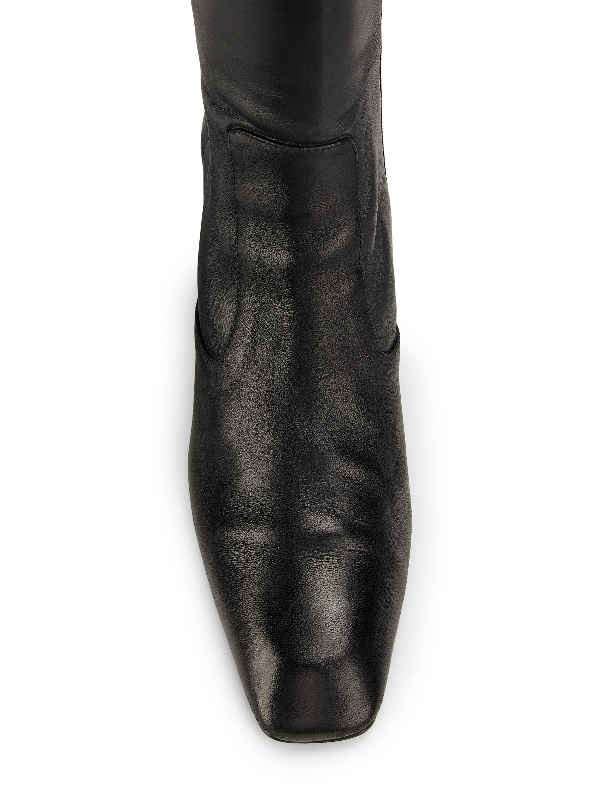 Toteme 85MM Square-Toe Leather Over-The-Knee Boots | Saks Fifth Avenue