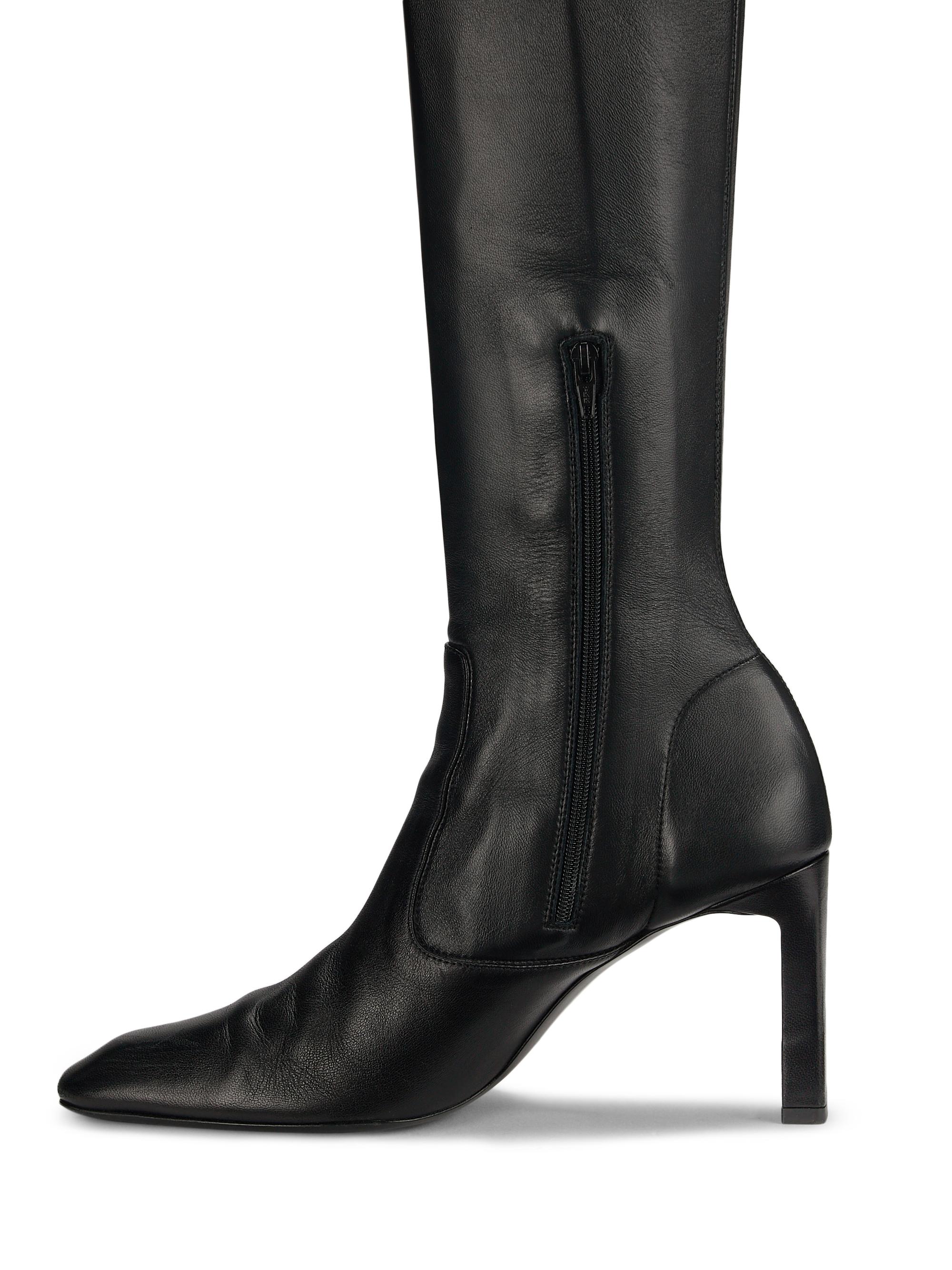 Toteme 85MM Square-Toe Leather Over-The-Knee Boots | Saks Fifth Avenue
