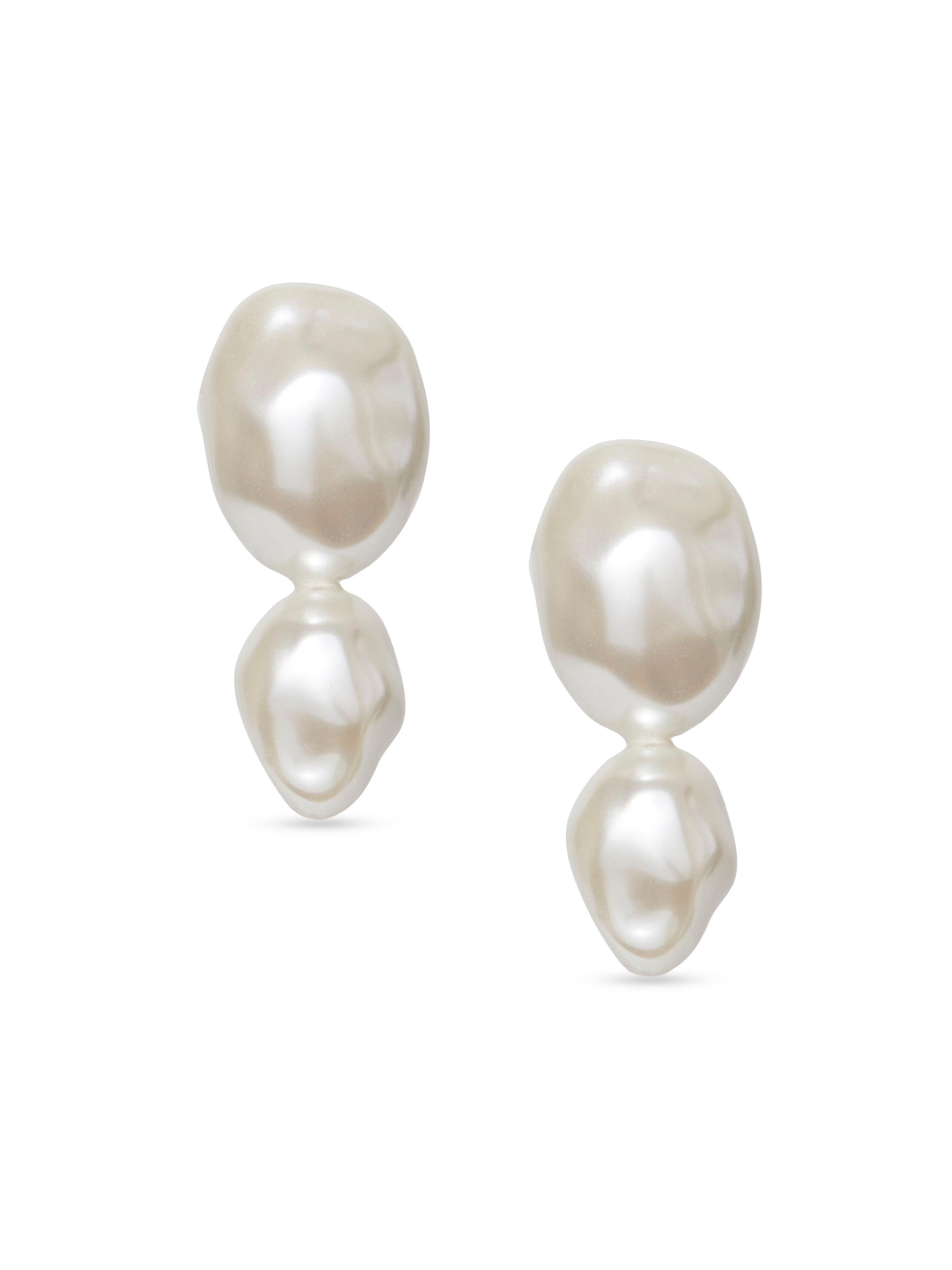 Lele Sadoughi Women's Estate Imitation Pearl Double-Drop Earrings - Pearl