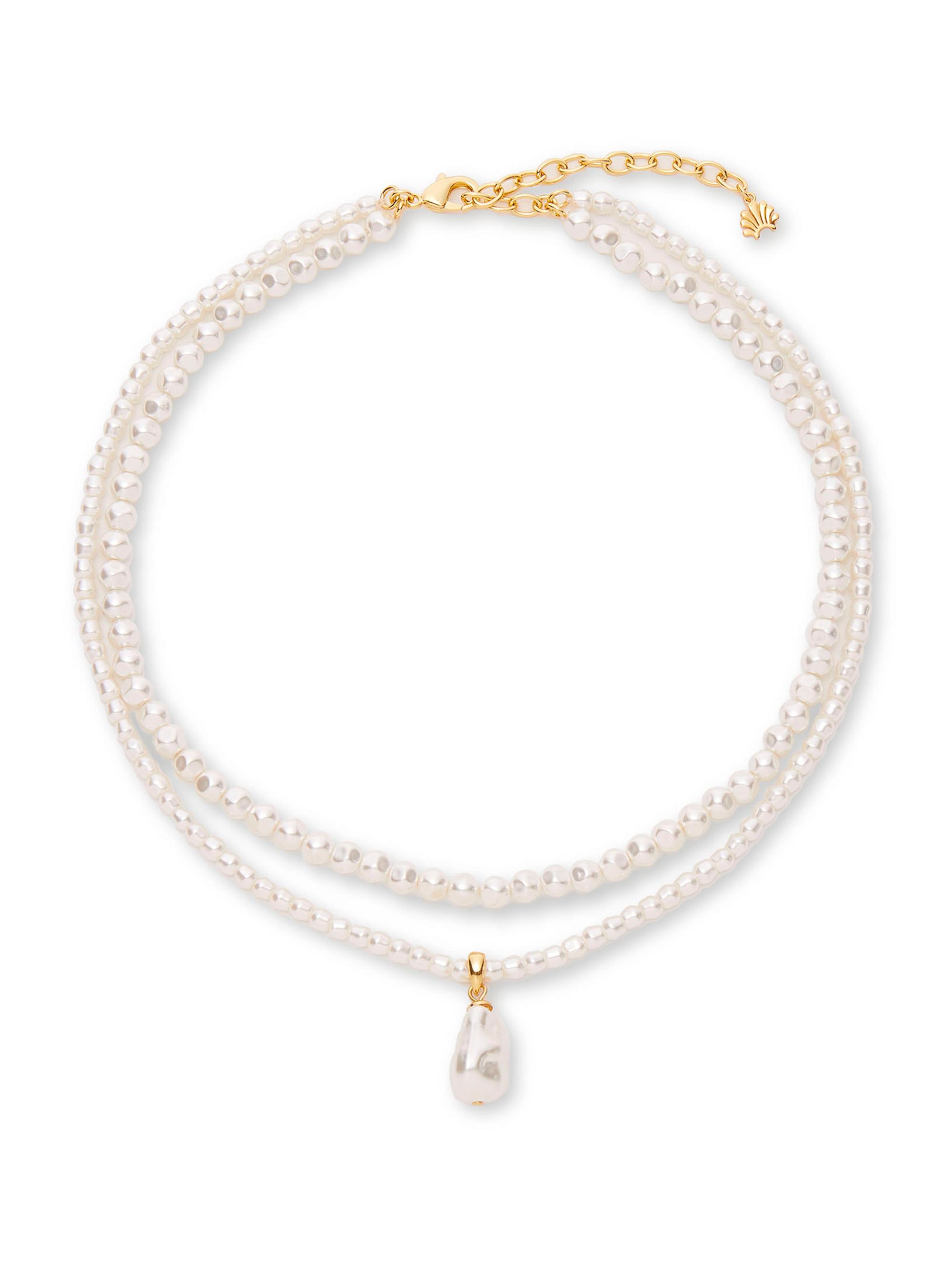 Lele Sadoughi Women's Estate 14K-Gold-Plated & Imitation Pearl Layered Necklace - Pearl