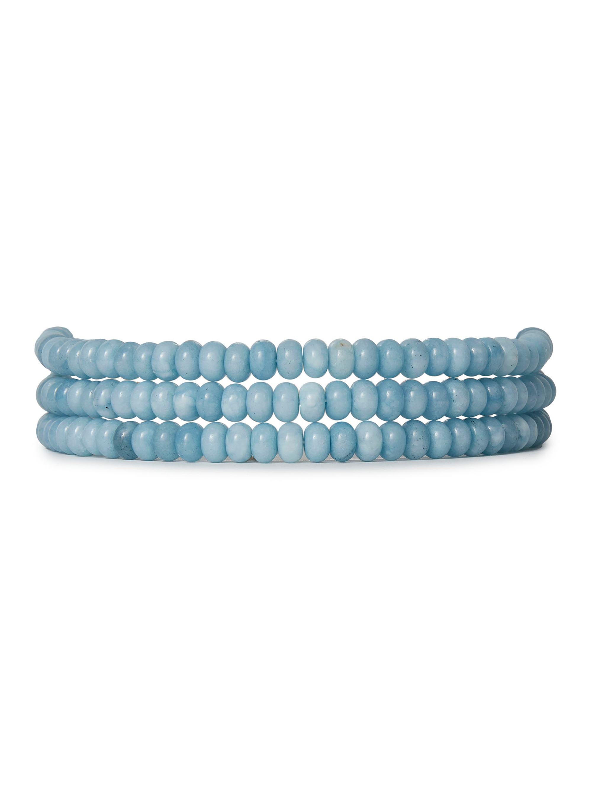 Lele Sadoughi Women's Diana 14K-Gold-Plated & Blue Aventurine Triple-Row Choker - Blue Aventurine