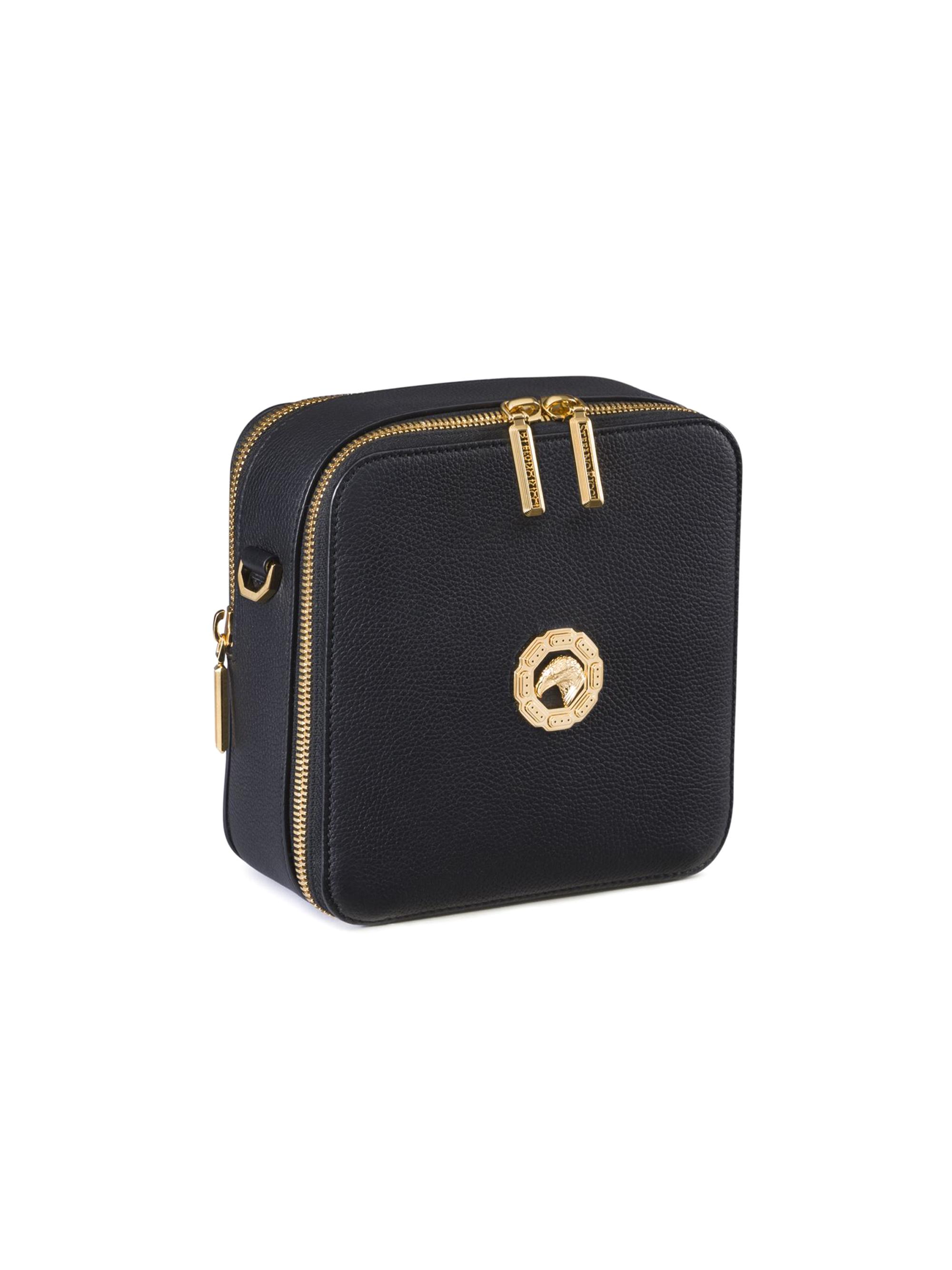 Stefano Ricci Men's Calfskin Leather Messenger Bag - Black