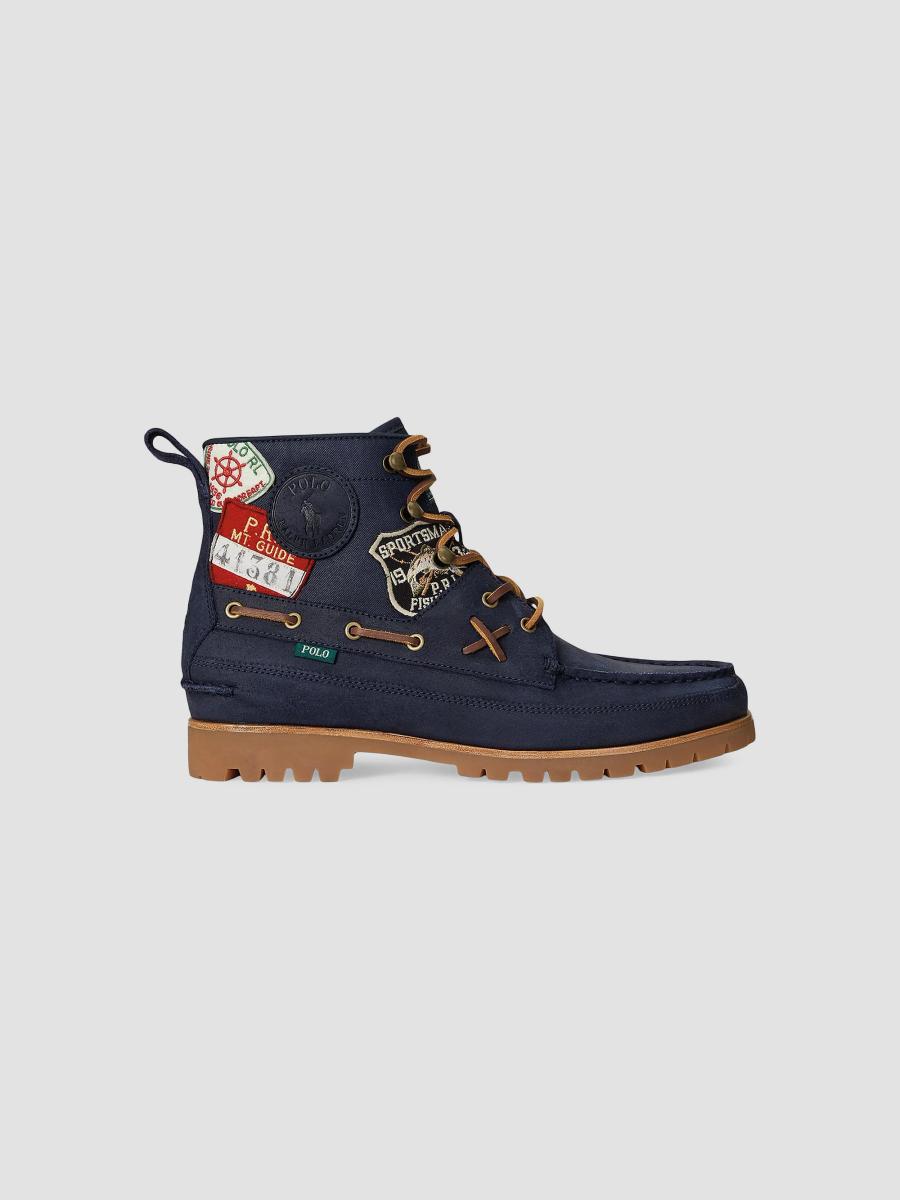 RARE Polo Ralph Lauren TEDD SZ‎ 9.5 Blue Calf Suede Leather High Top Shoes RARE Polo Ralph Lauren TEDD SZ 9.5 Blue Calf Suede Leather  main image 4