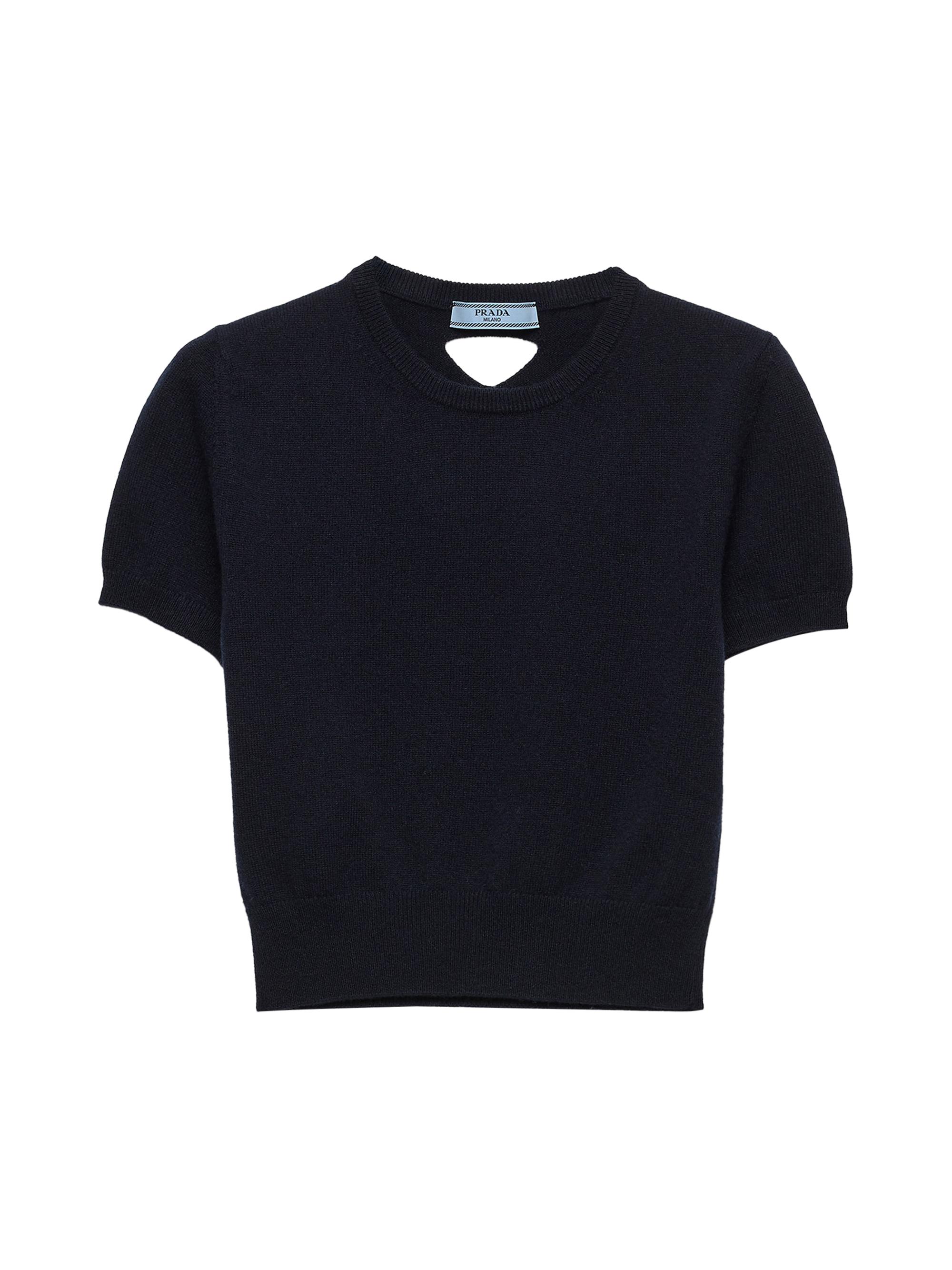 Prada Women's Cashmere Crew Neck Sweater - Blue