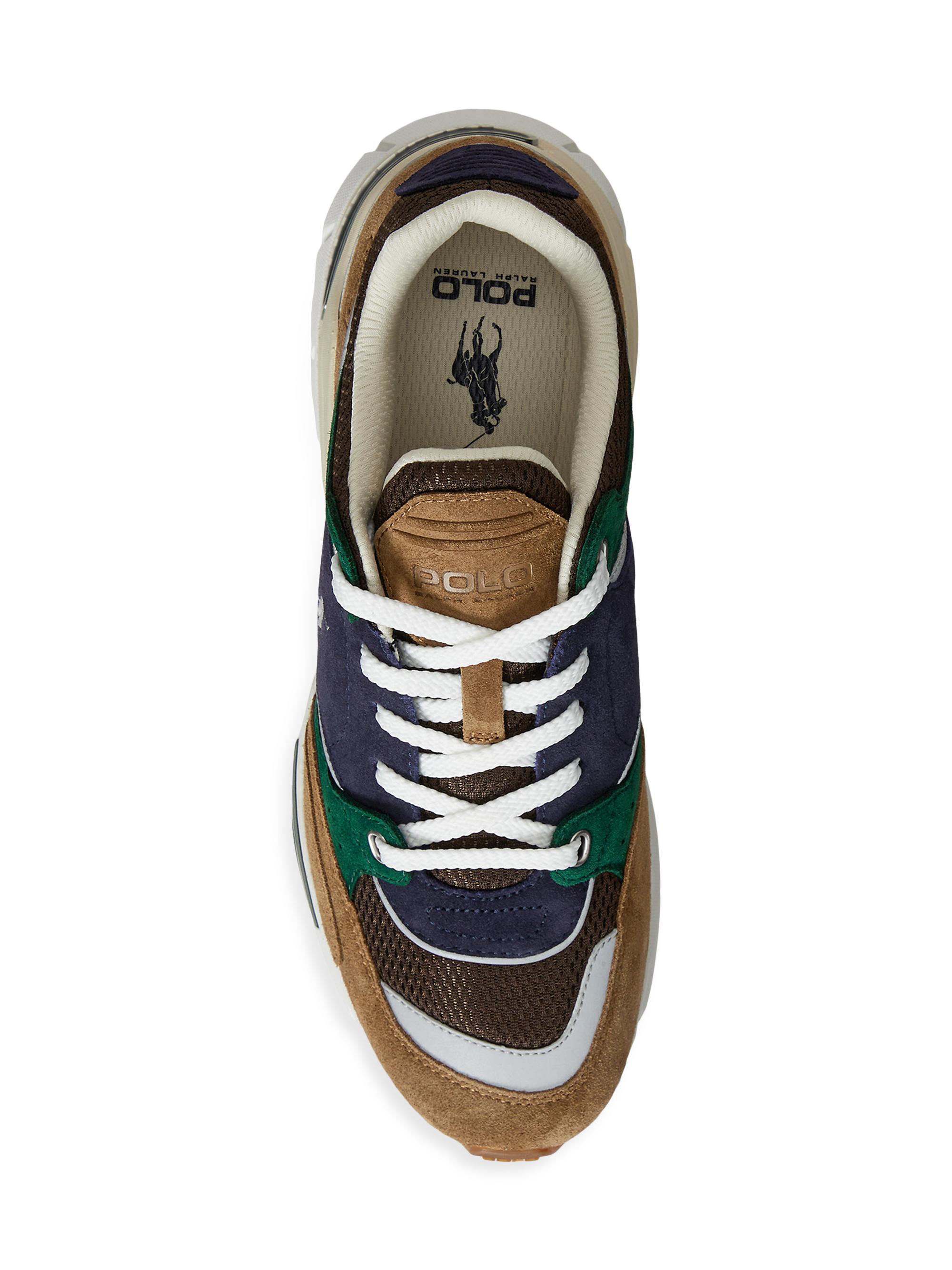 Polo Ralph Lauren Trackster 250 Suede & Mesh Sneakers | Saks Fifth