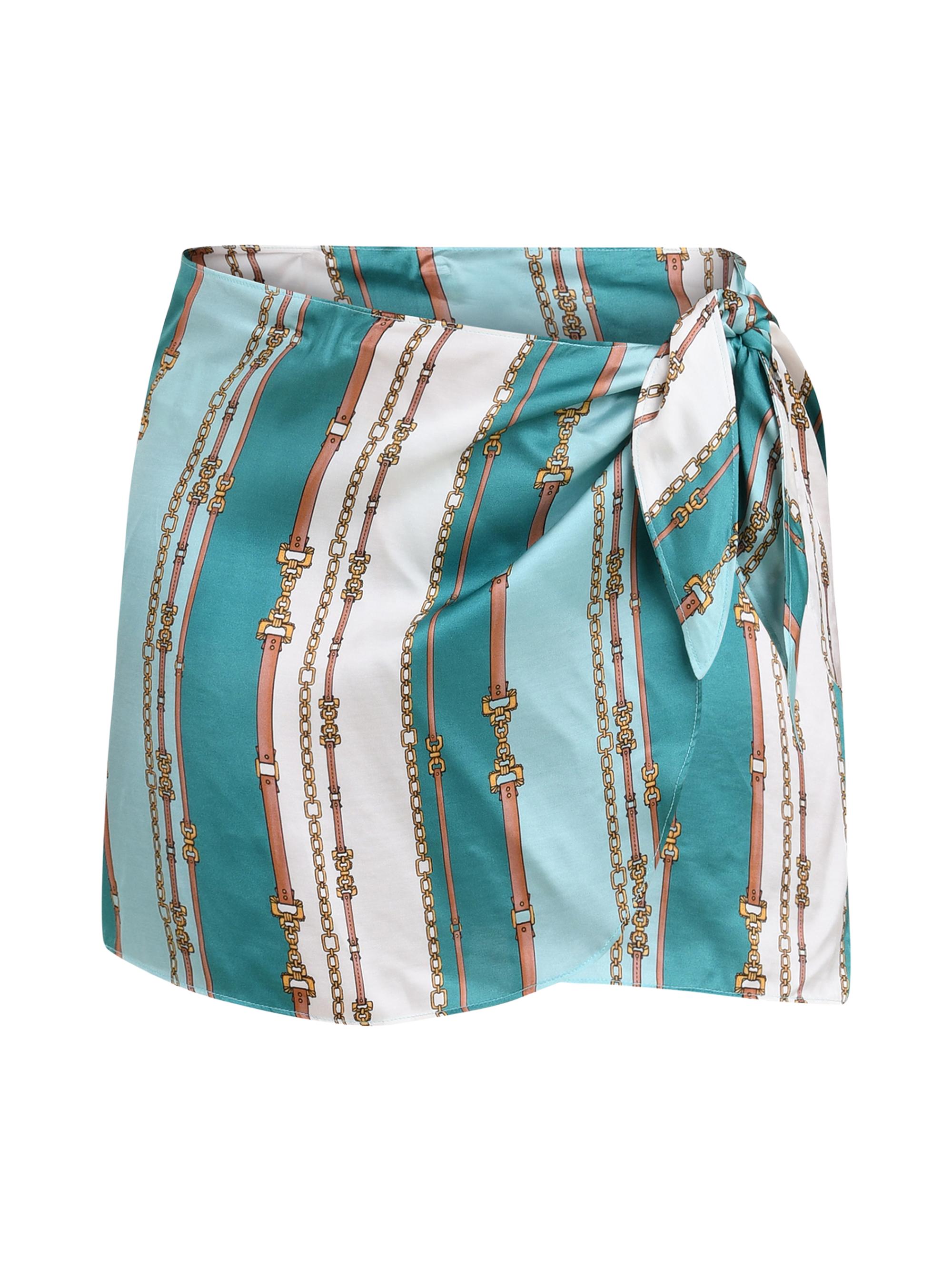 L'AGENCE Women's Marceline Belt-Print Satin Pareo