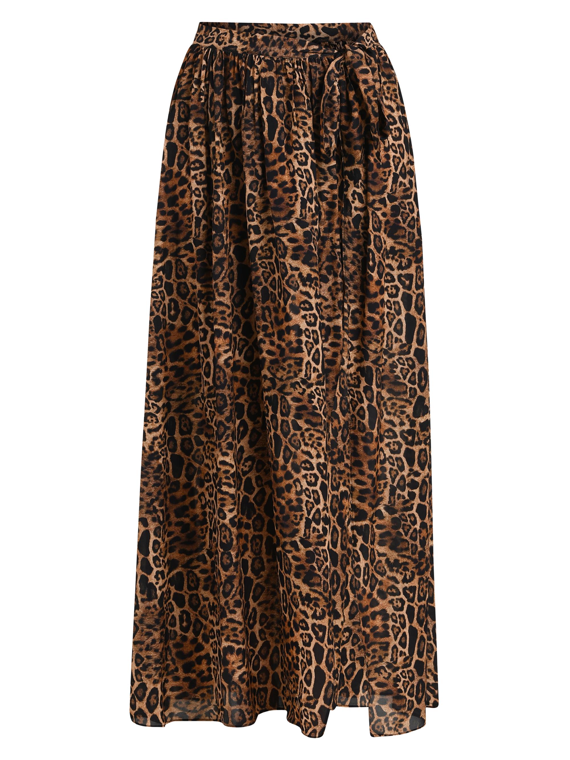 Theory Pleated Leopard Midi-Skirt | Saks Fifth Avenue