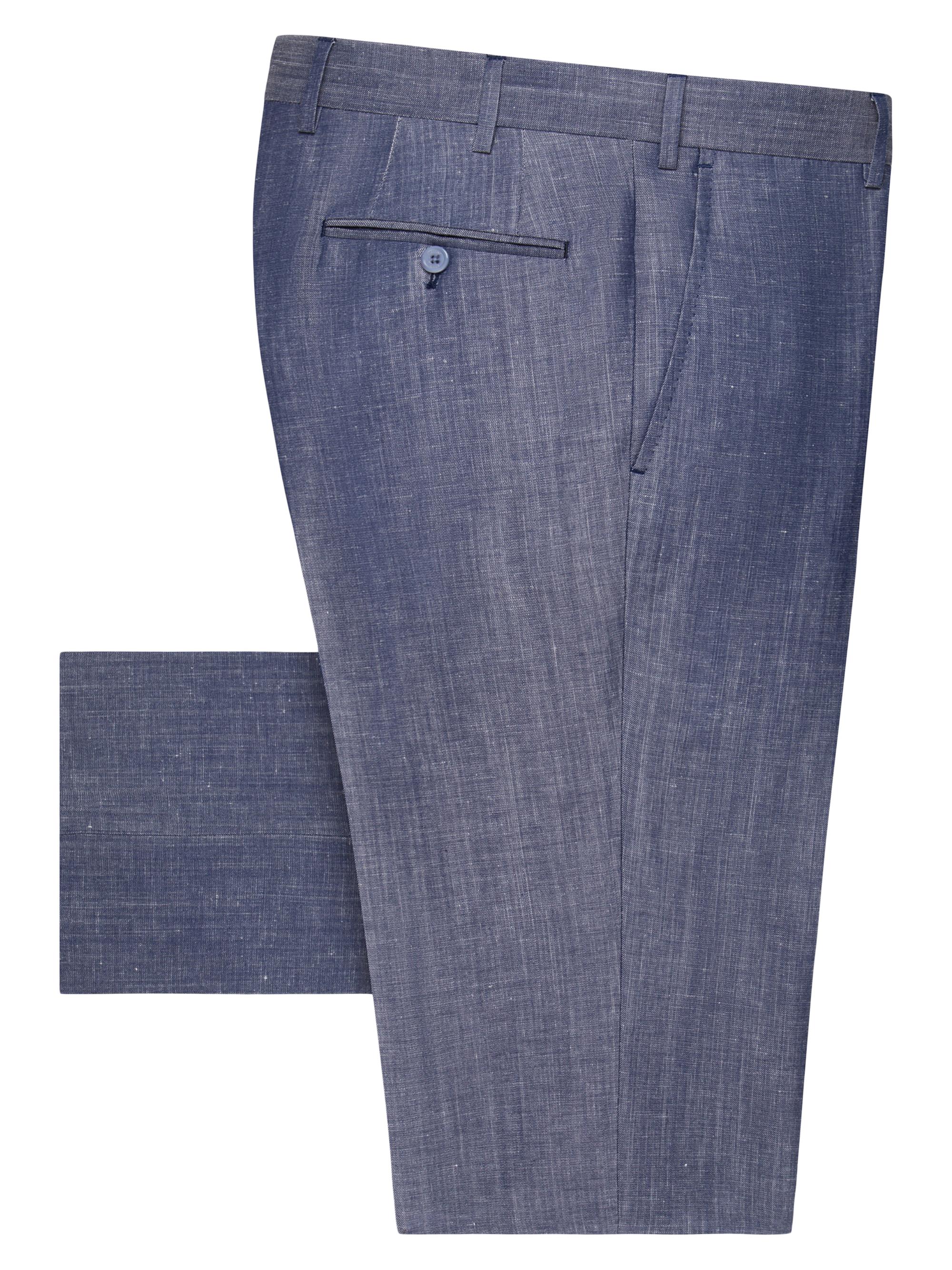 Stefano Ricci Men's Linen & Wool Slim-Fit Trousers - Violet Blue | Thumbnail 6