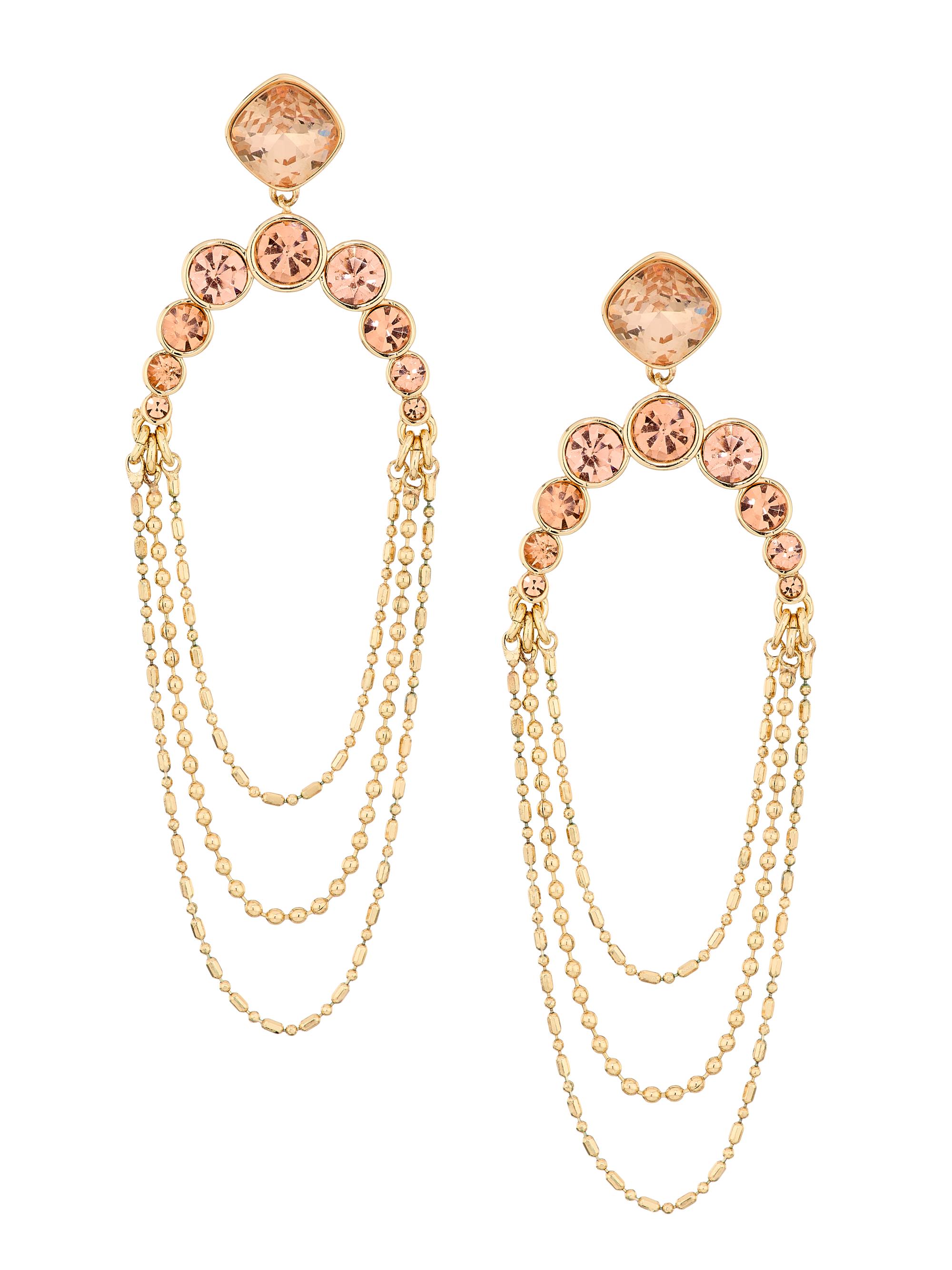 Ramy Brook Women's Constanza Goldtone & Glass Crystal Drop Earrings - Champagne Gold