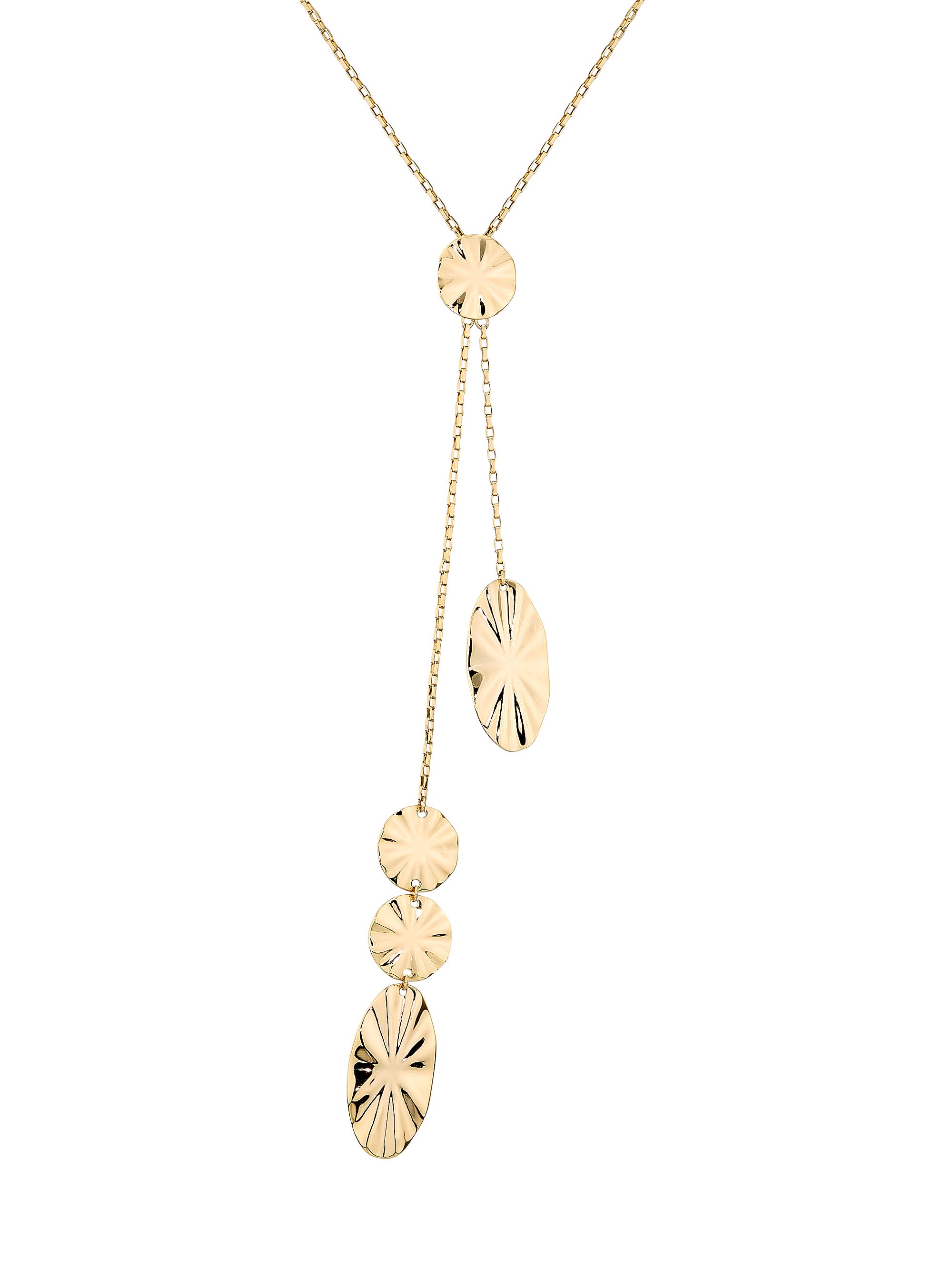 Ramy Brook Women's Eleonora Goldtone Molten Disc Lariat Necklace - Gold