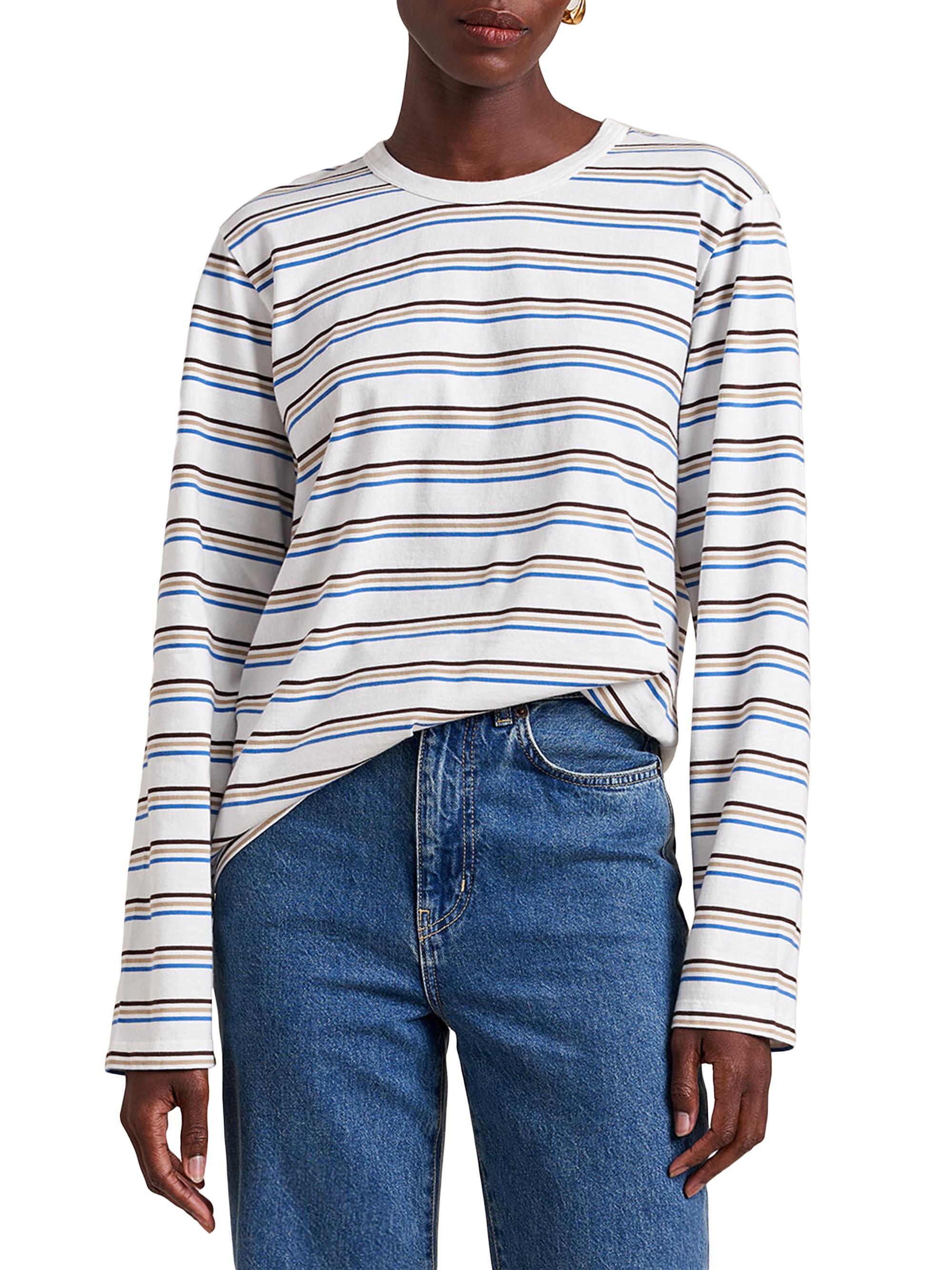 La Ligne Women's Long Sleeve Boyfriend Tee -  Multi